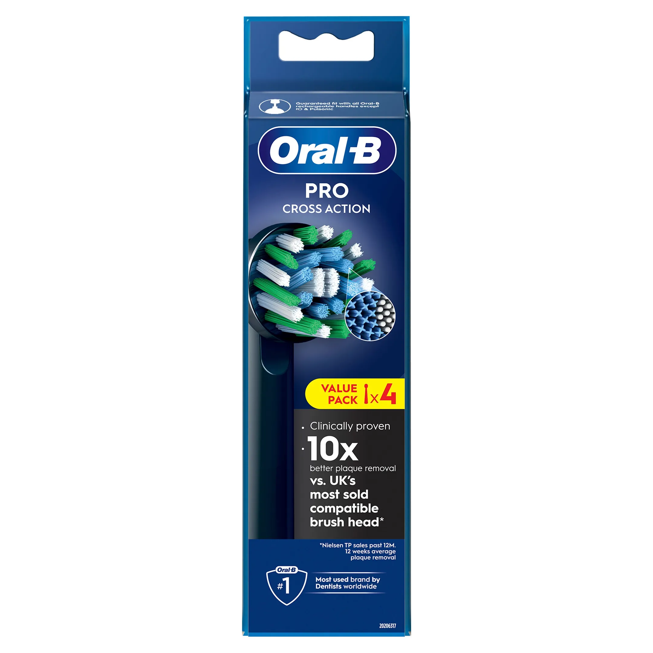 Opzetborstel ORAL-B CrossAction zwart XF - 4st