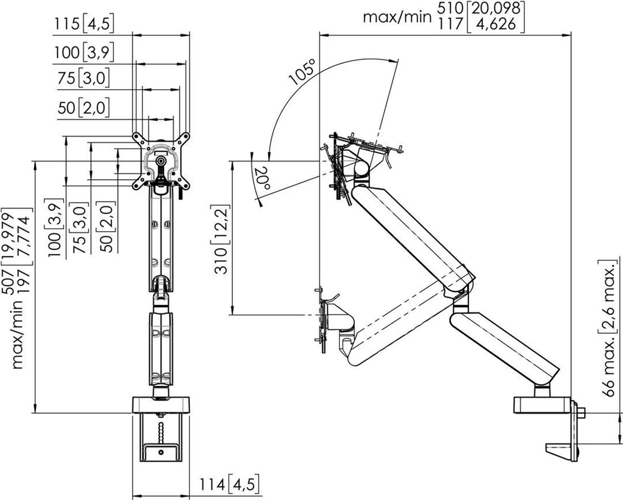 Vogels MOMO 4138 Bras pour écran Motion Plus - Noir image