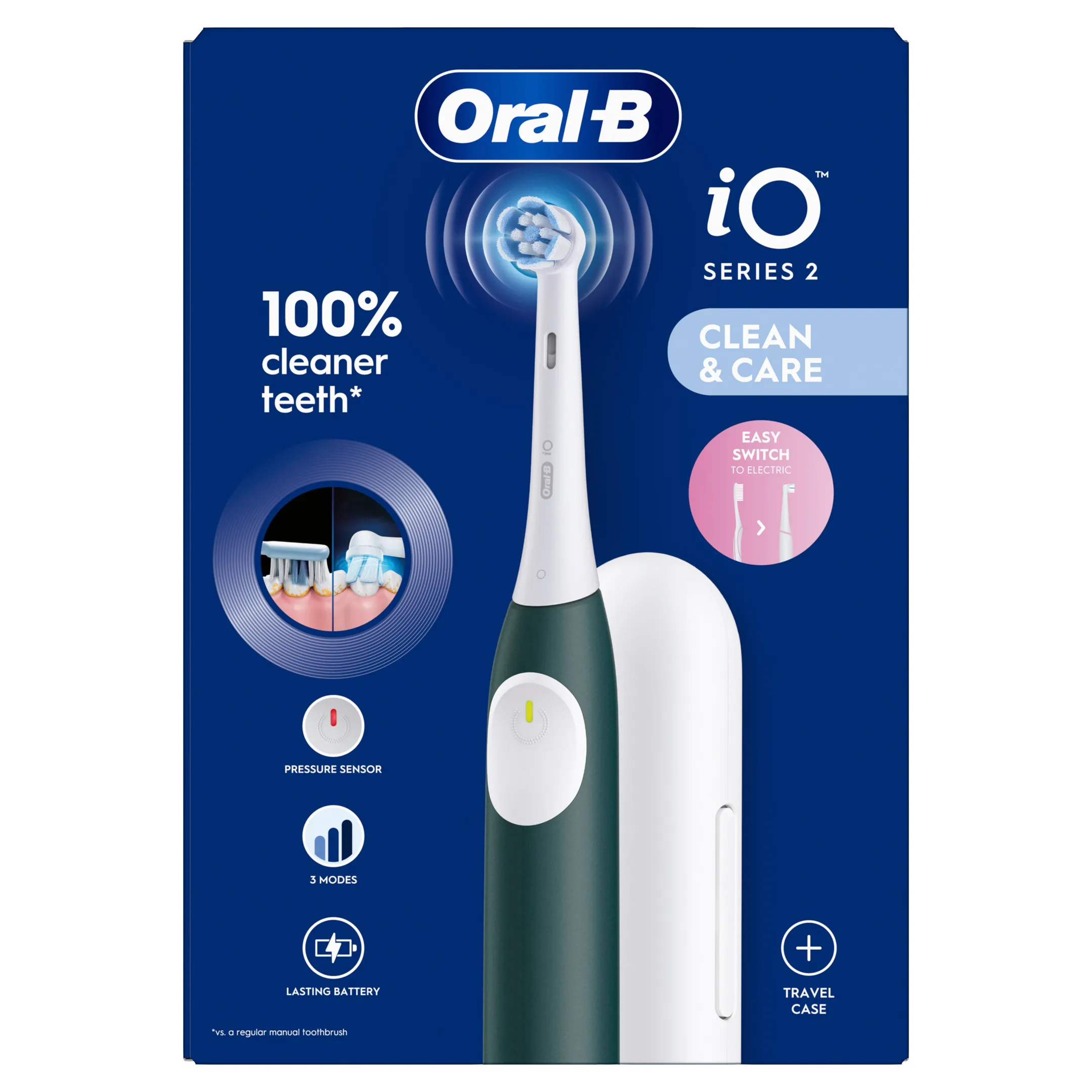 Oral-B Brosse à dents électrique iO2 vert + étui de voyage image