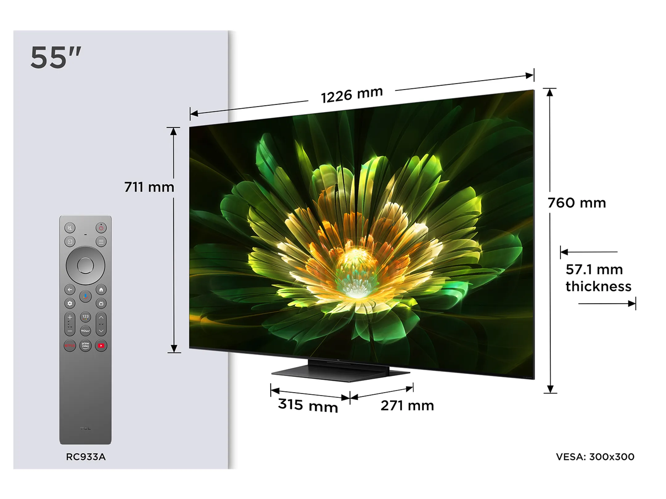 TCL QD-Mini LED 4K TV 55C79K (2025) - 55 inch image