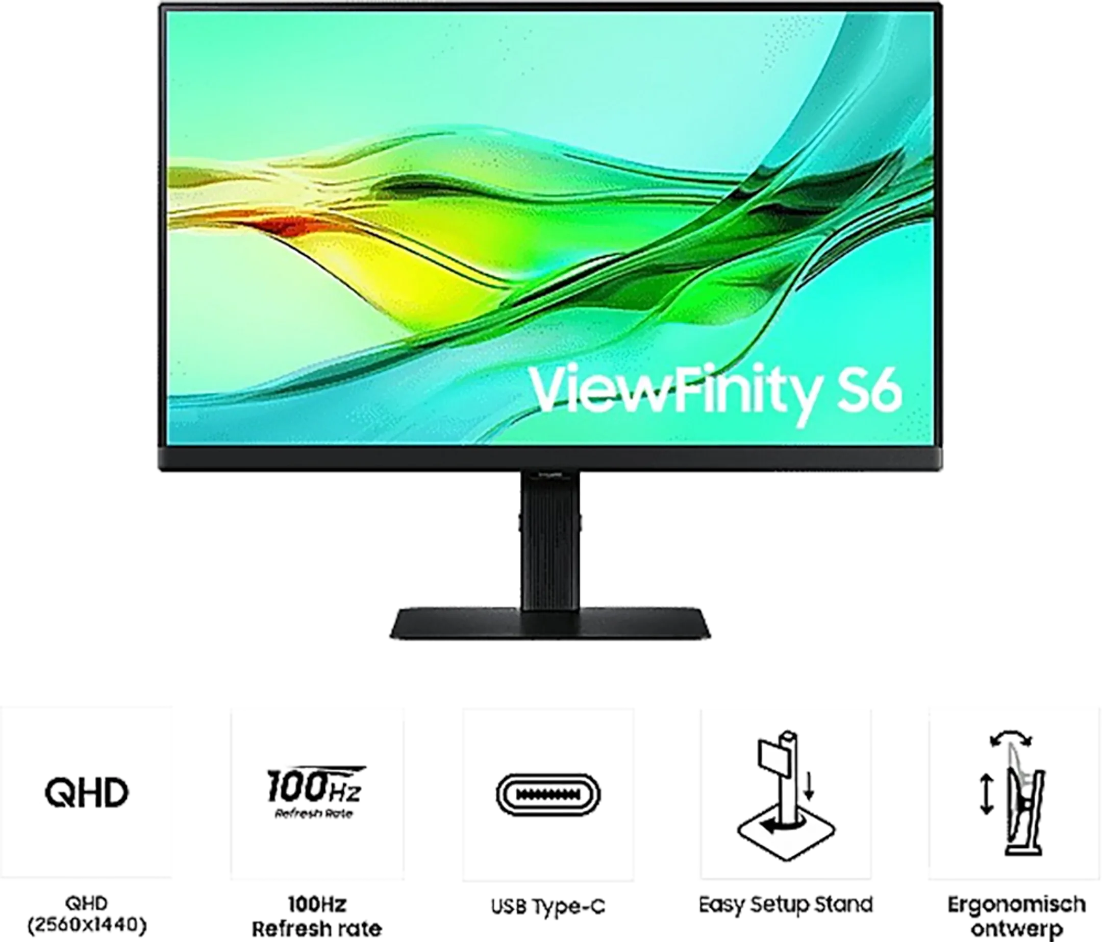 Samsung 24" ViewFinity S6 S60UD QHD LS24D600UAUXEN image