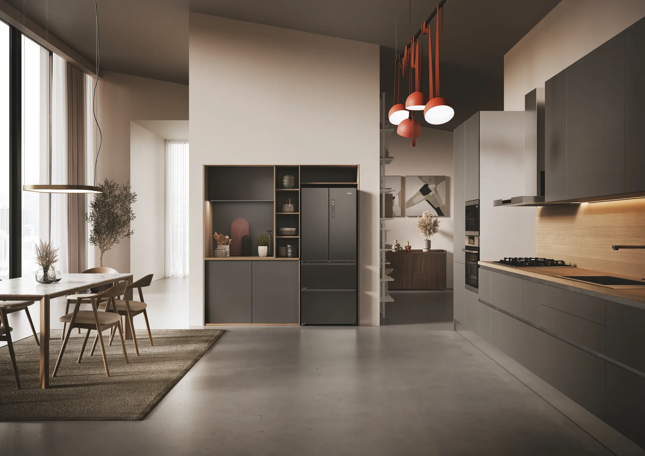 Haier  Réfrigérateur combiné HFR3718DNMD Direct Access Total No Frost image