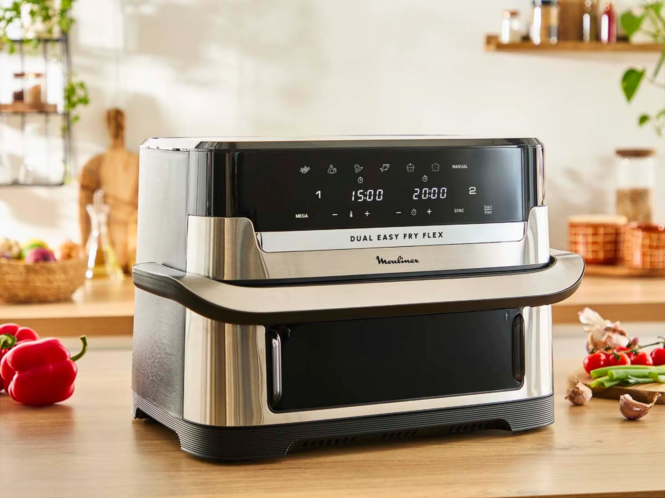 Moulinex Airfryer Dual Easy Fry Flex EZ922DF0 image