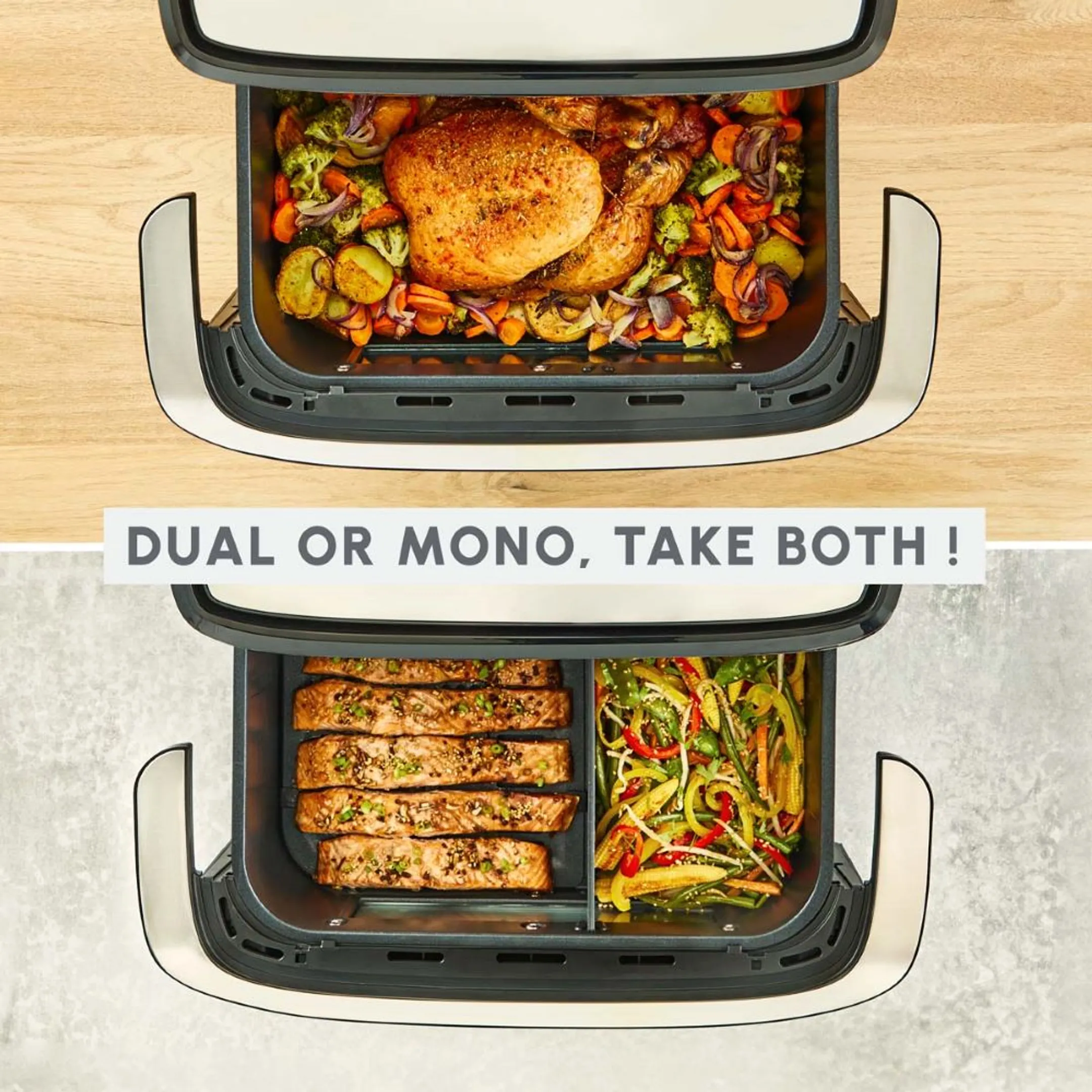 Moulinex Airfryer Dual Easy Fry Flex EZ922DF0 image