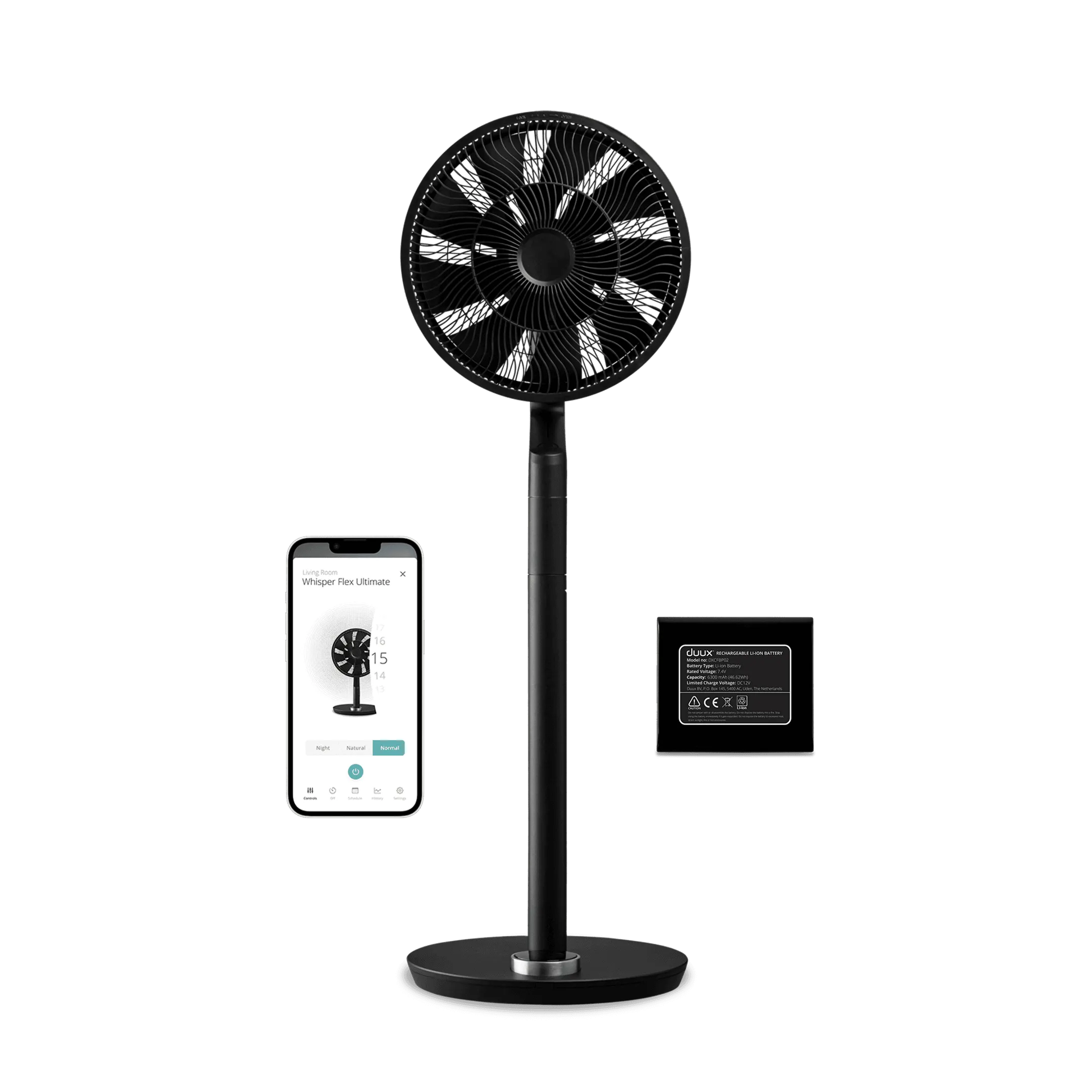 Ventilator Whisper Flex Ultimate Zwart + Battery Pack