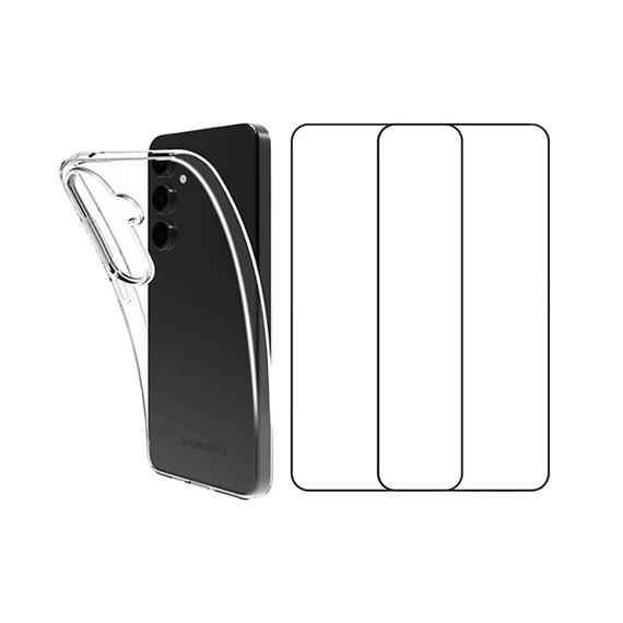 Backcover + 2 screenprotectors voor Galaxy S25