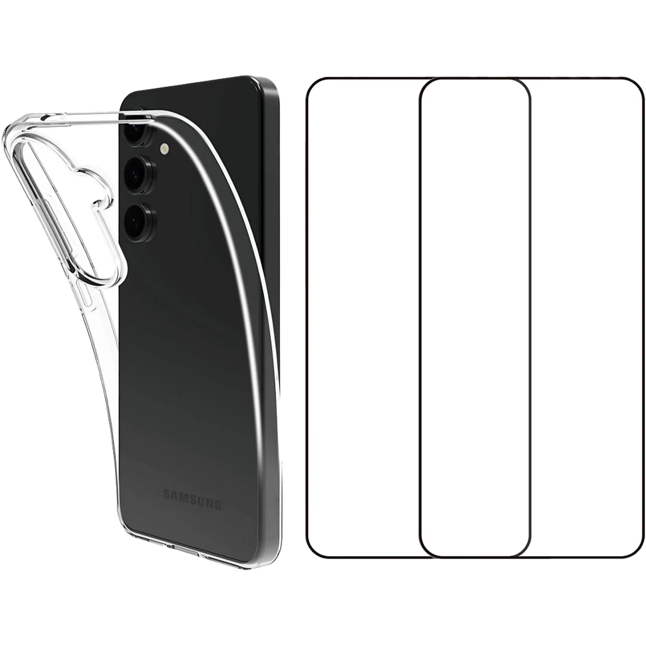 Backcover + 2 screenprotectors voor Galaxy S25+