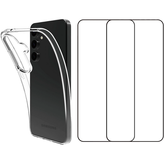 Coque + 2 pièces protège-écran pour Galaxy S25+