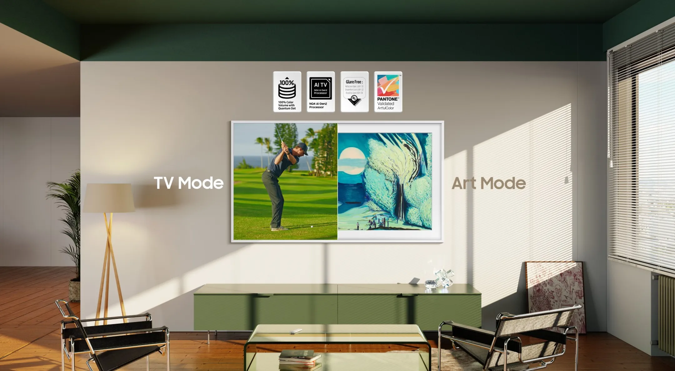 Samsung TV QLED 4K The Frame QE50LS03FA (2025) - 50 pouces image