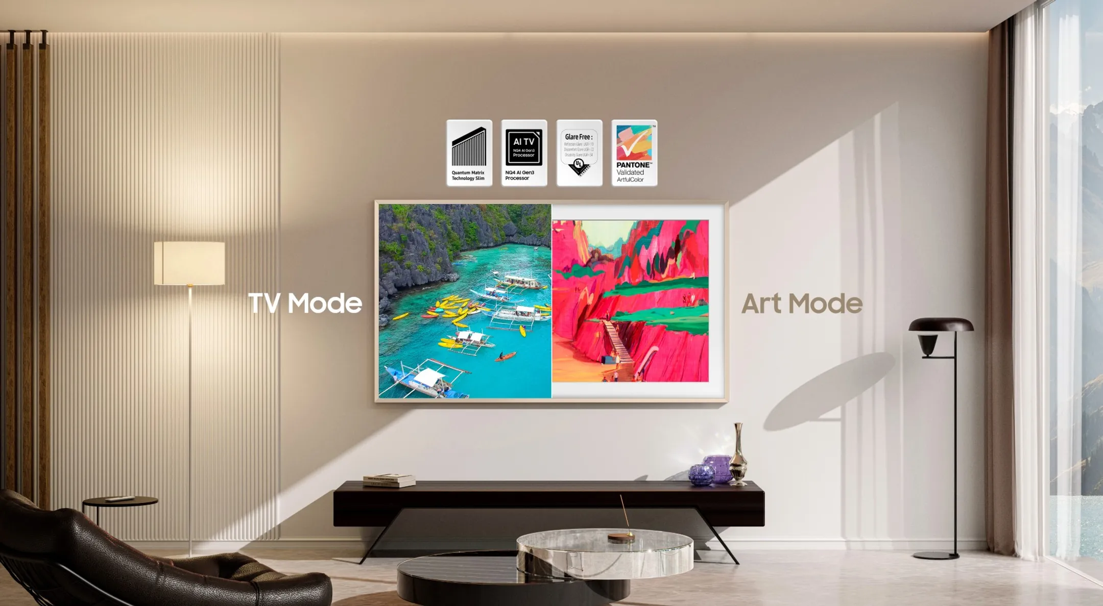 Samsung TV Neo QLED 4K The Frame Pro 85LS03FW (2025) - 85 pouces image