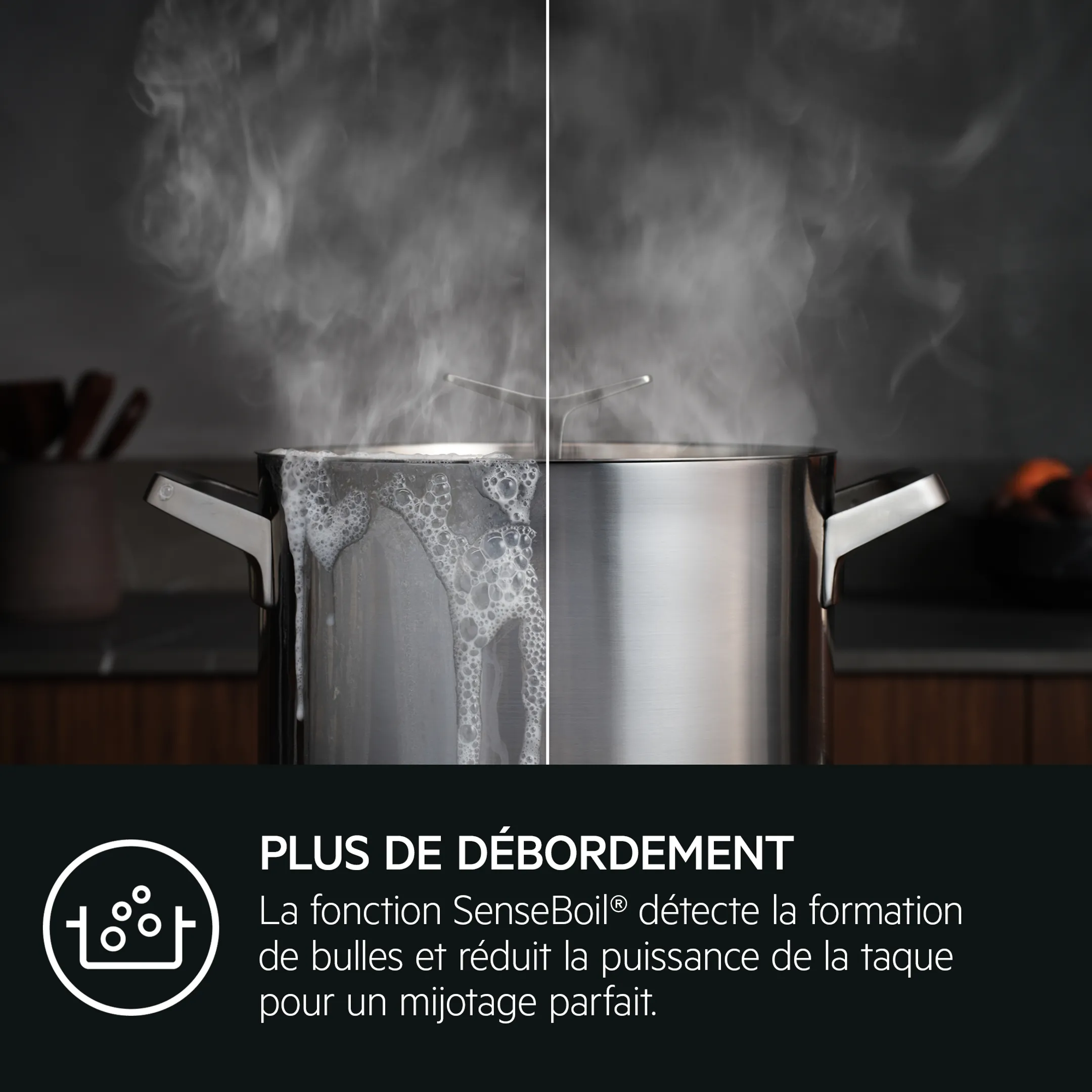 AEG Taque induction TII84B10FZ SenseBoil ® SaphirMatt® 80 cm image