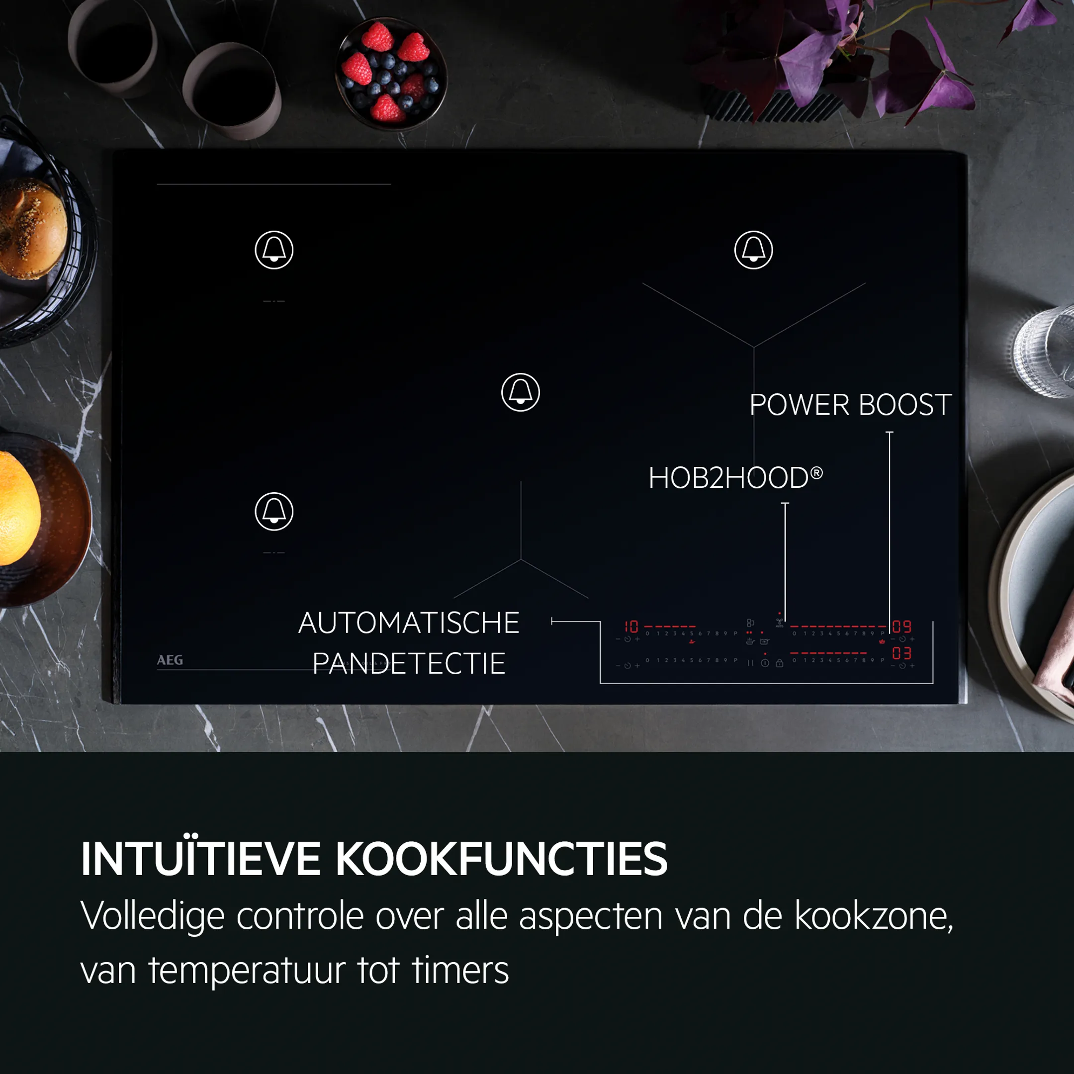 AEG Inductiekookplaat TII84B10FZ SenseBoil ® SaphirMatt® 80 cm image