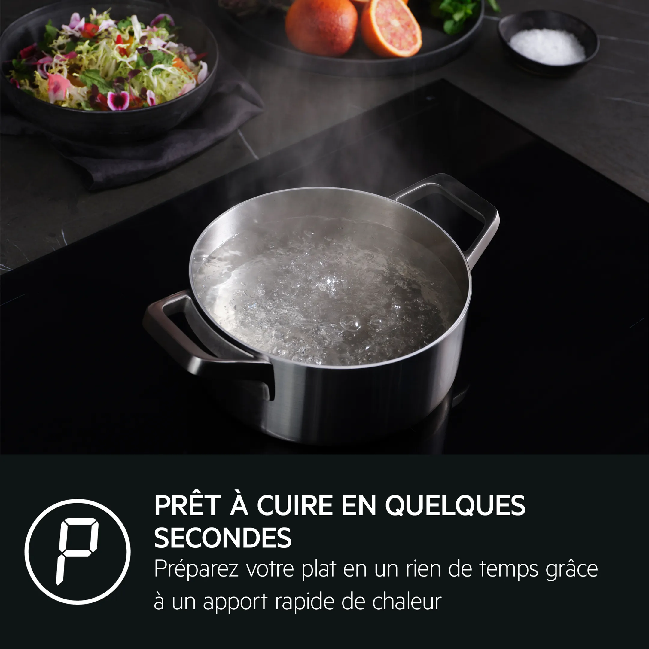 AEG Taque induction TII84B10FZ SenseBoil ® SaphirMatt® 80 cm image