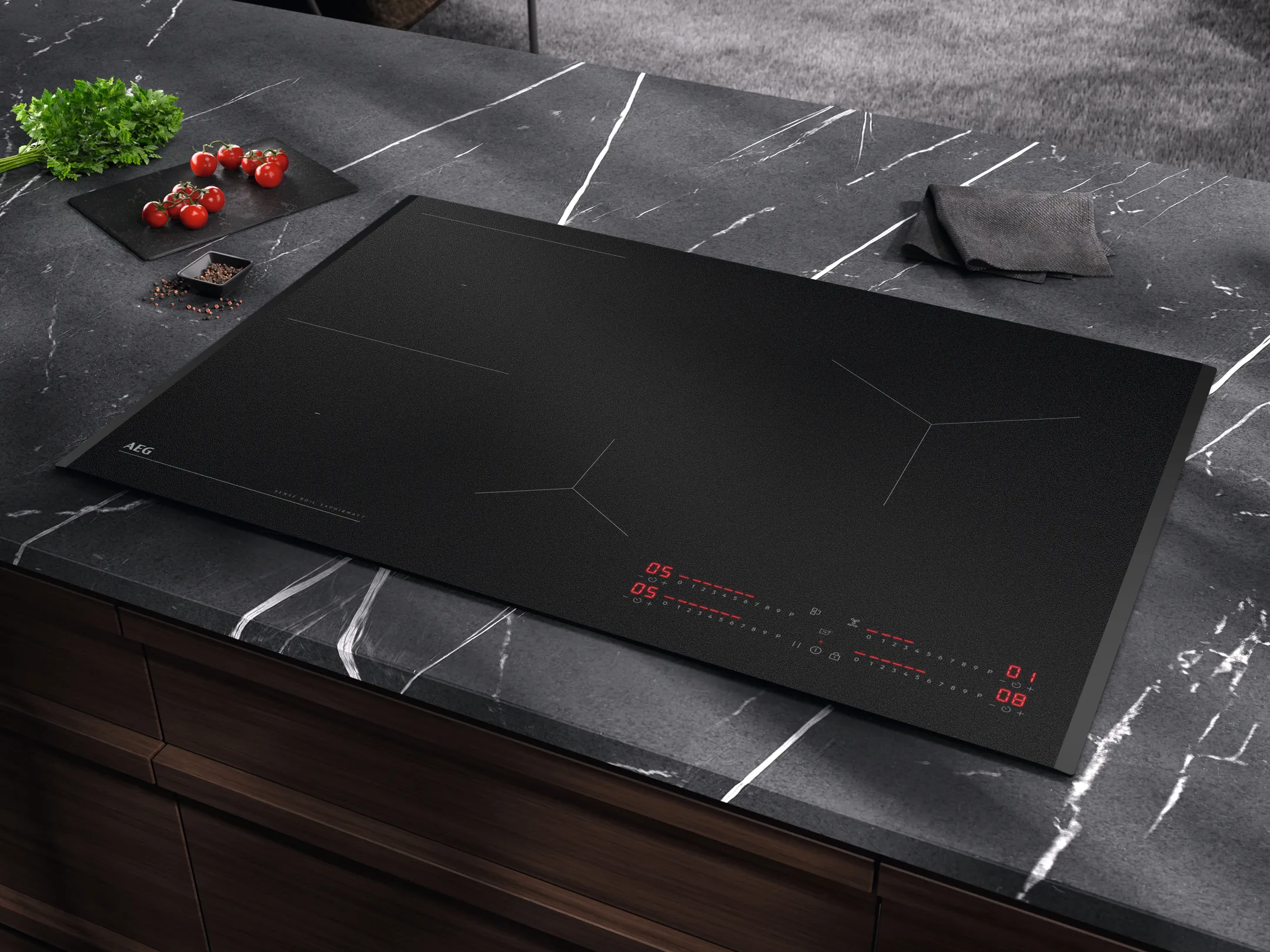 AEG Taque induction TII84B10FZ SenseBoil ® SaphirMatt® 80 cm image