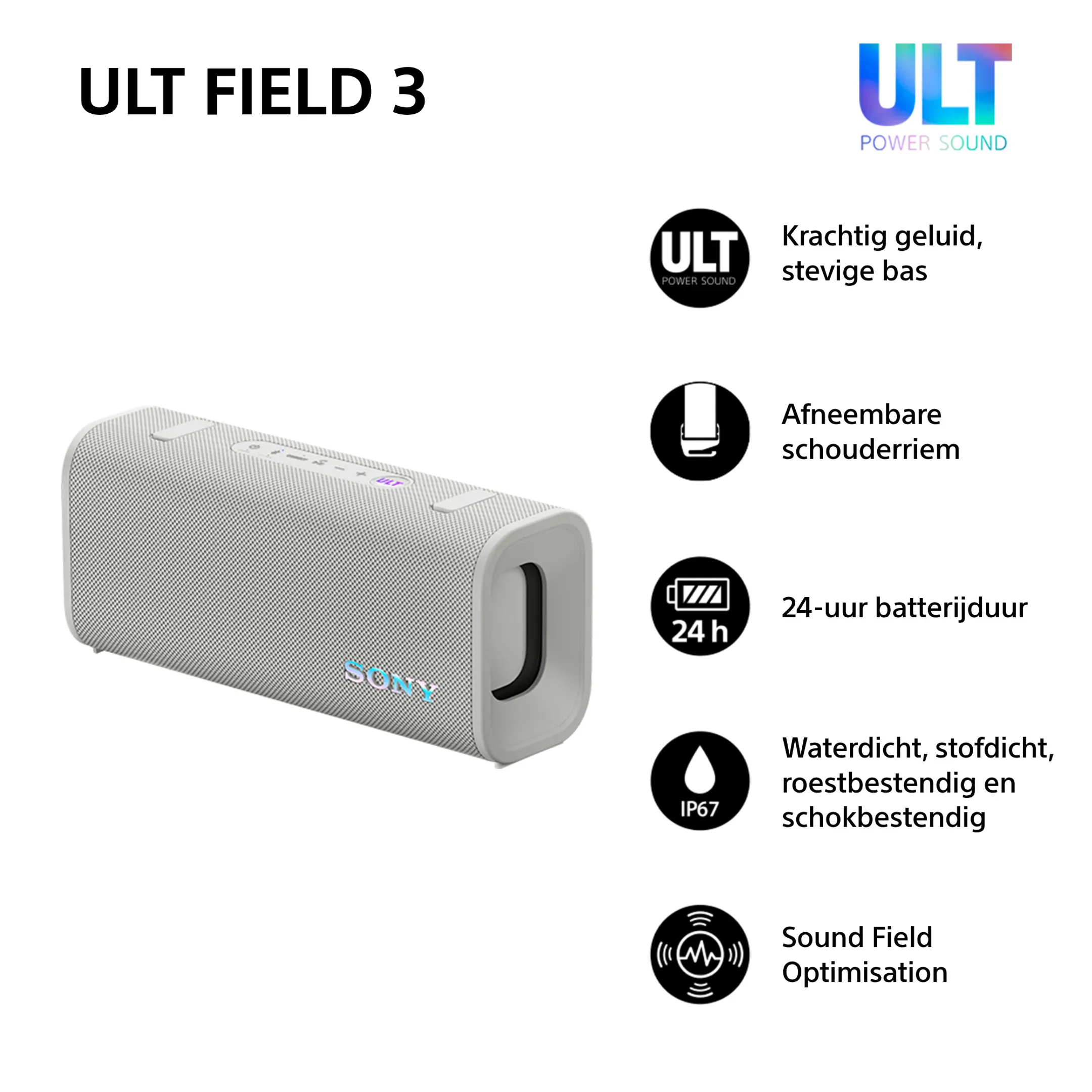 Sony ULT Field 3 speaker - Grijs image