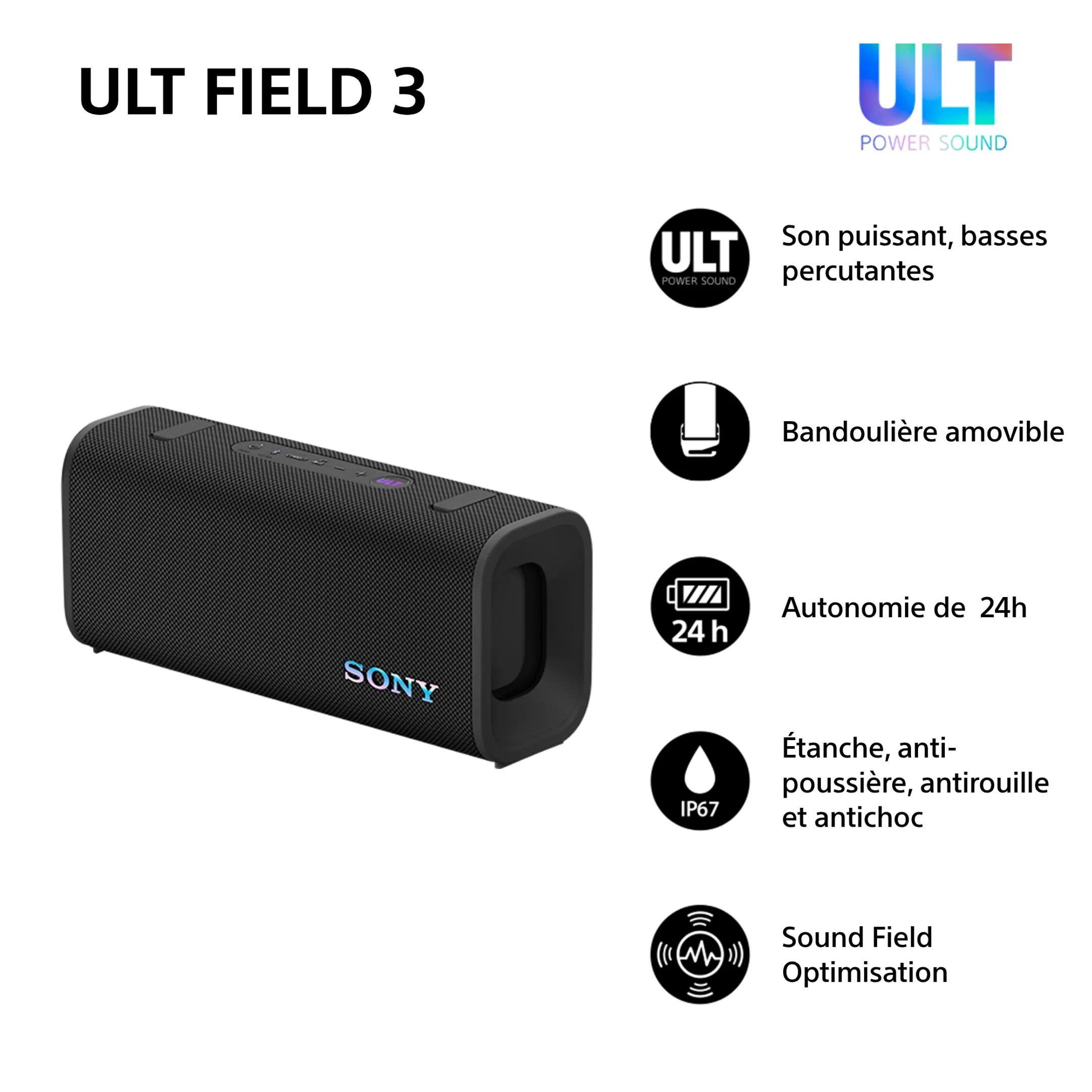 Sony Enceinte ULT Field 3 - Noir image