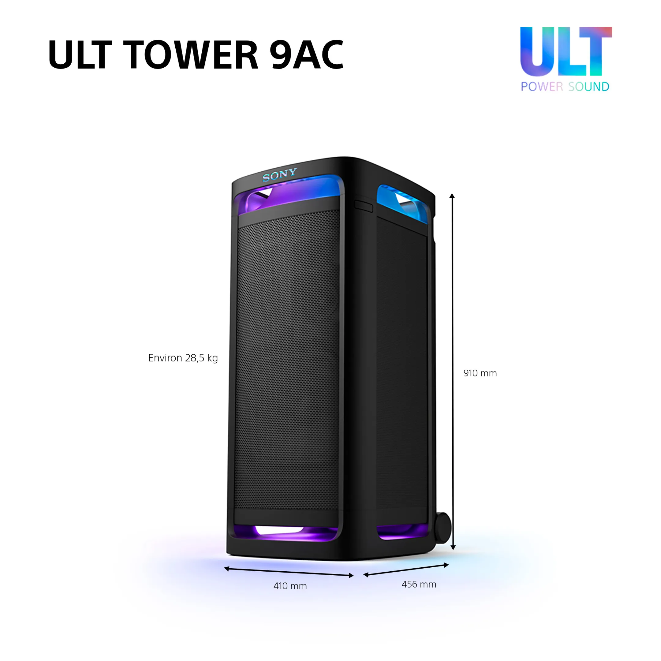 Sony Party speaker ULT Tower 9 - Zwart image
