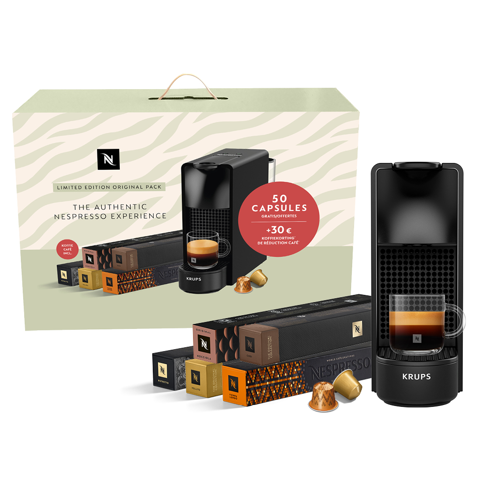 Krups Koffiemachine Nespresso Essenza Mini Black + 50