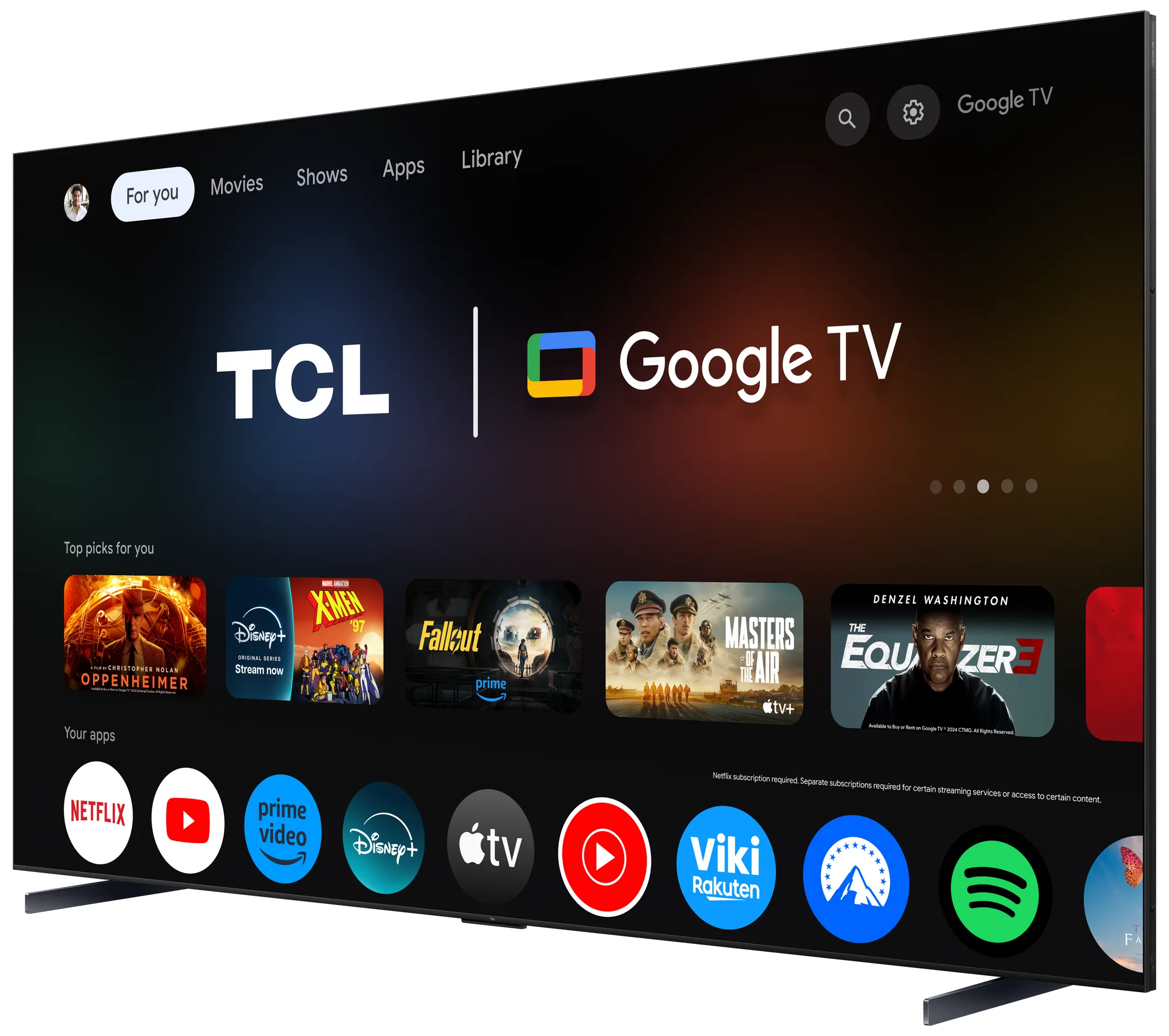 TCL QD Mini-LED 4K TV 115C7K (2025) - 115 inch image