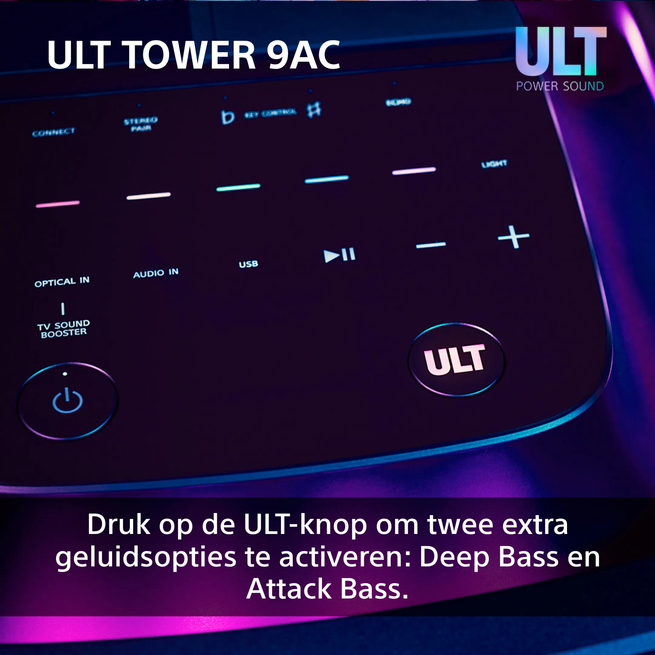 Sony Party speaker ULT Tower 9 - Zwart image
