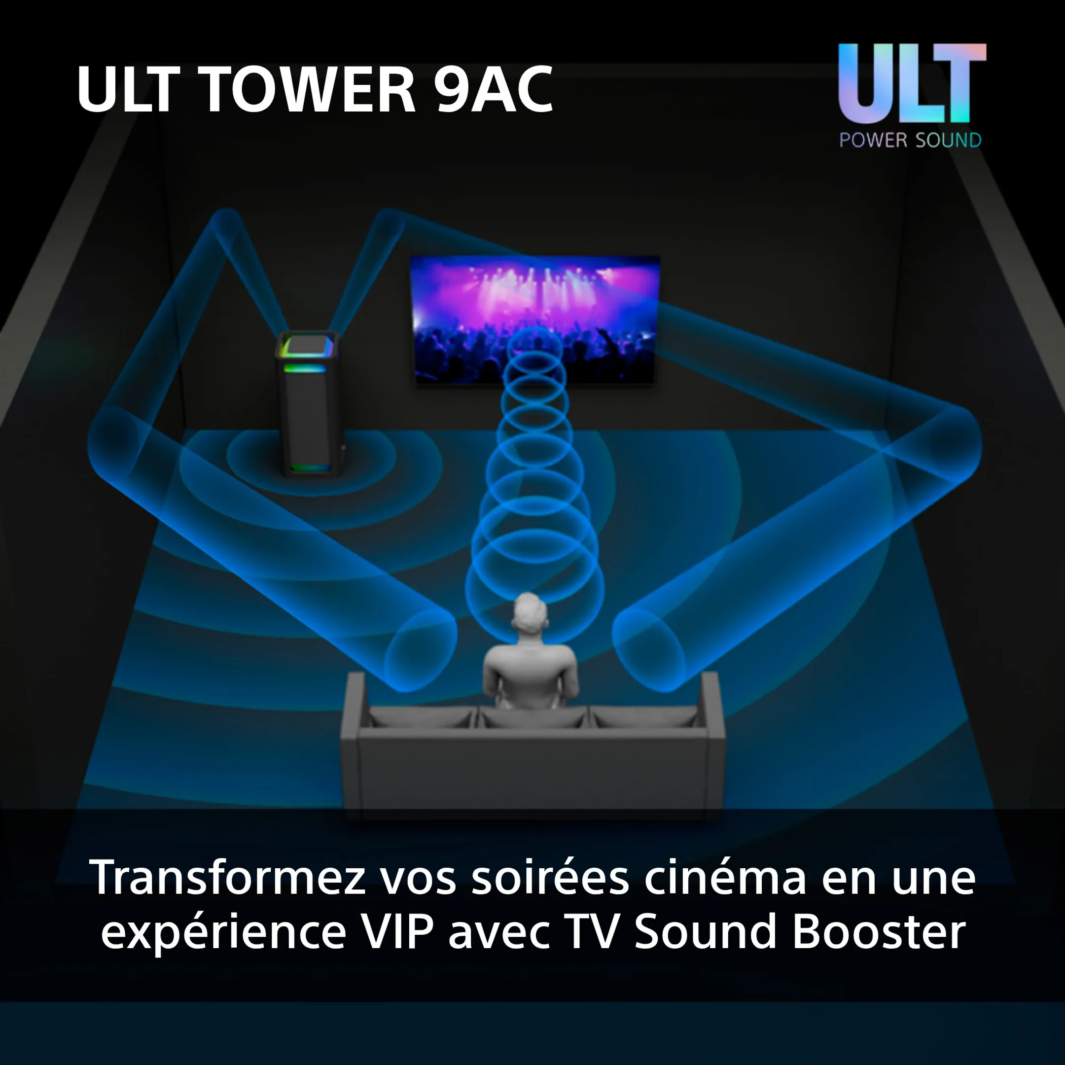 Sony Enceinte de fête ULT Tower 9 - Noir image