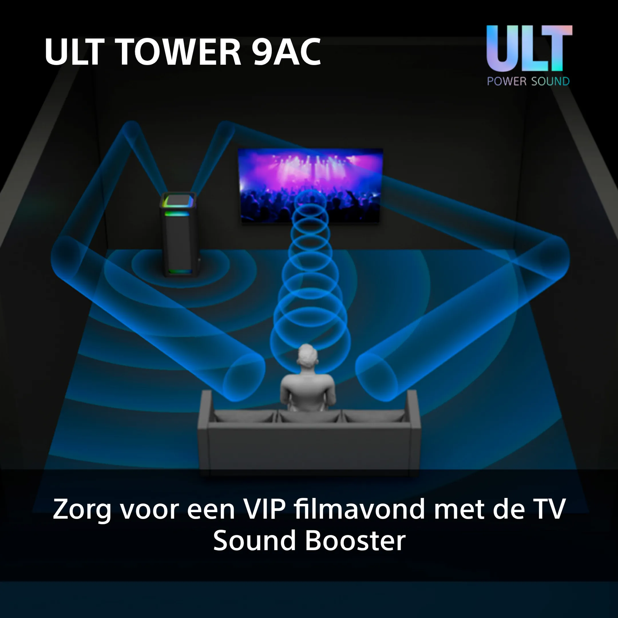 Sony Party speaker ULT Tower 9 - Zwart image