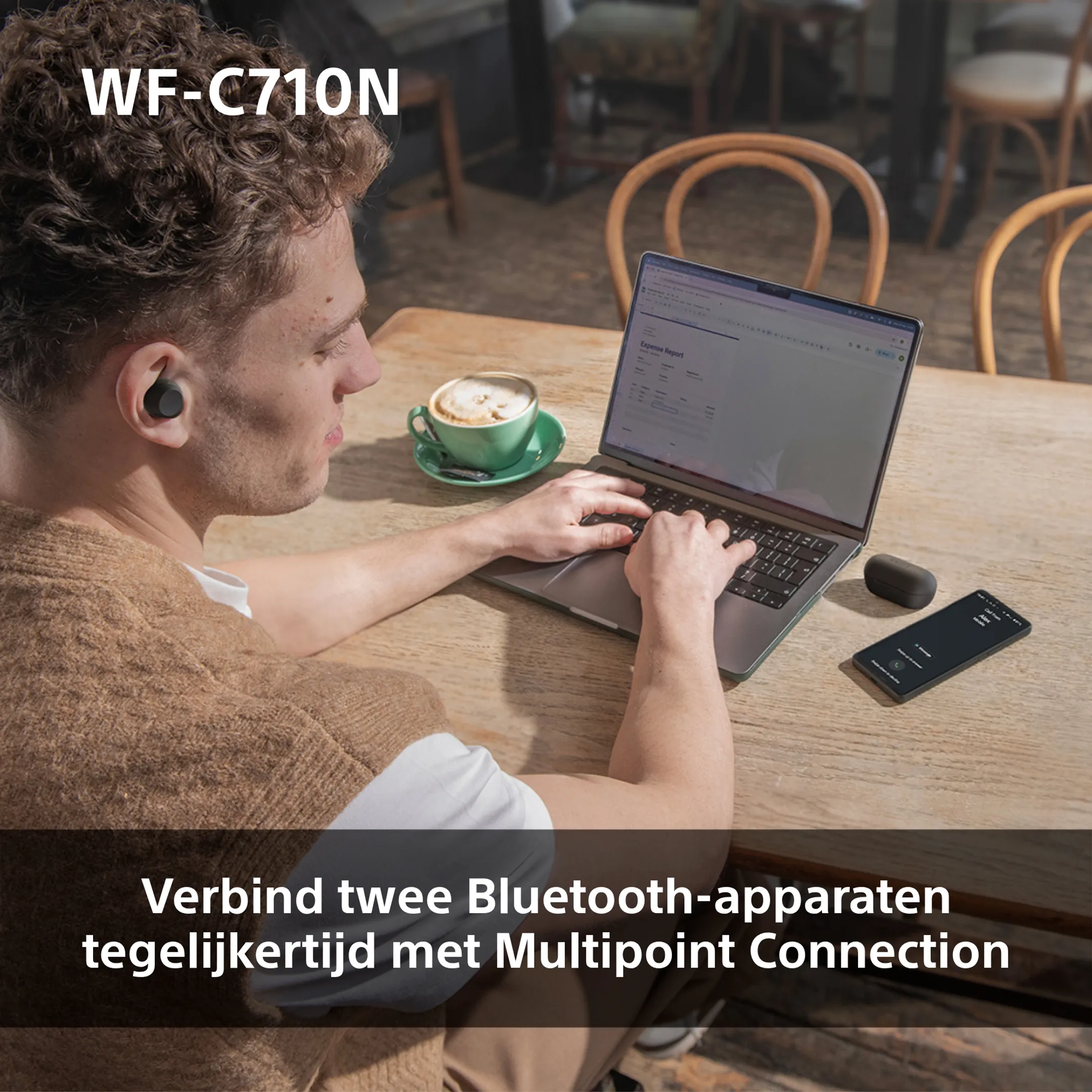 Sony WF-C710 oortjes - Zwart image