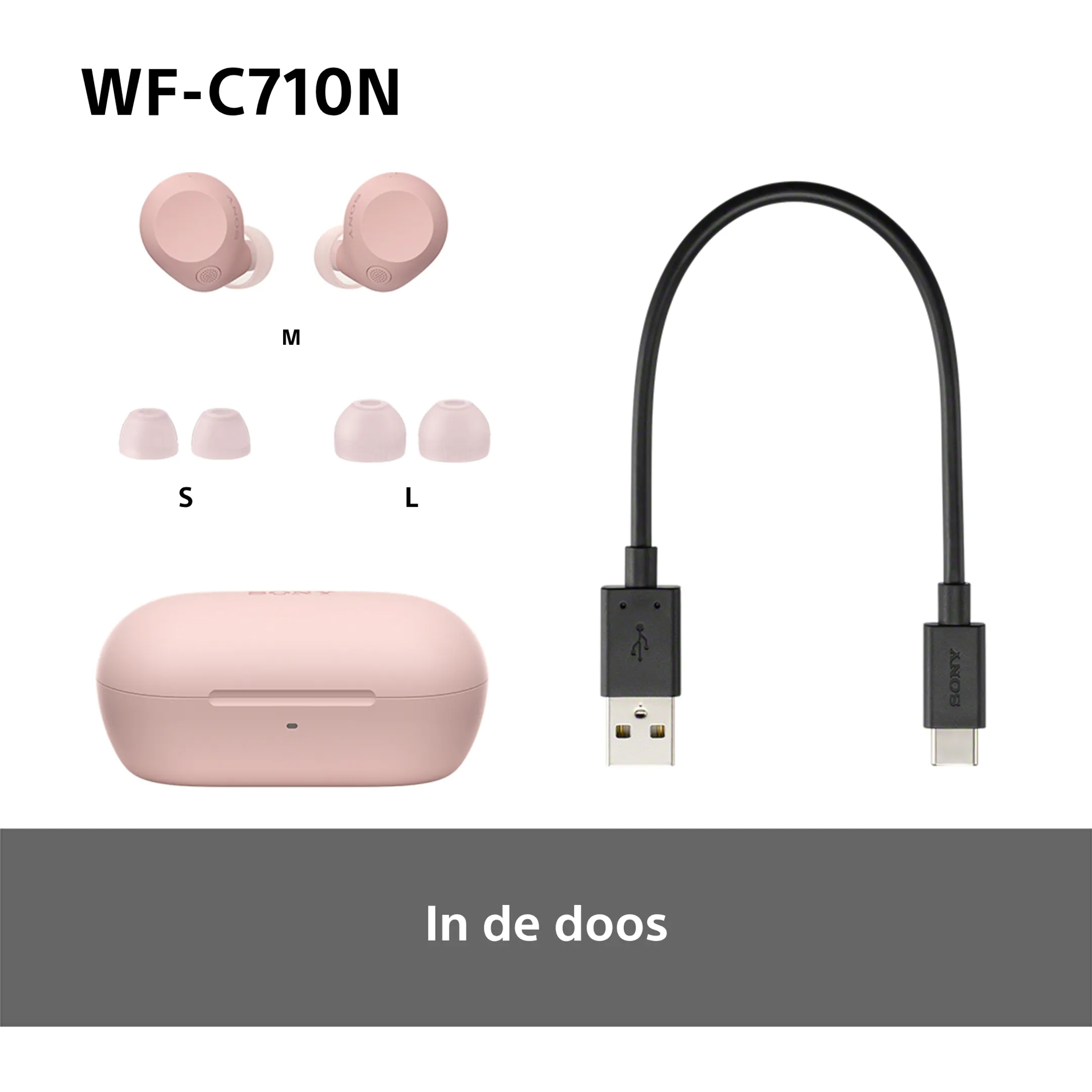 Sony WF-C710 oortjes - Roze image