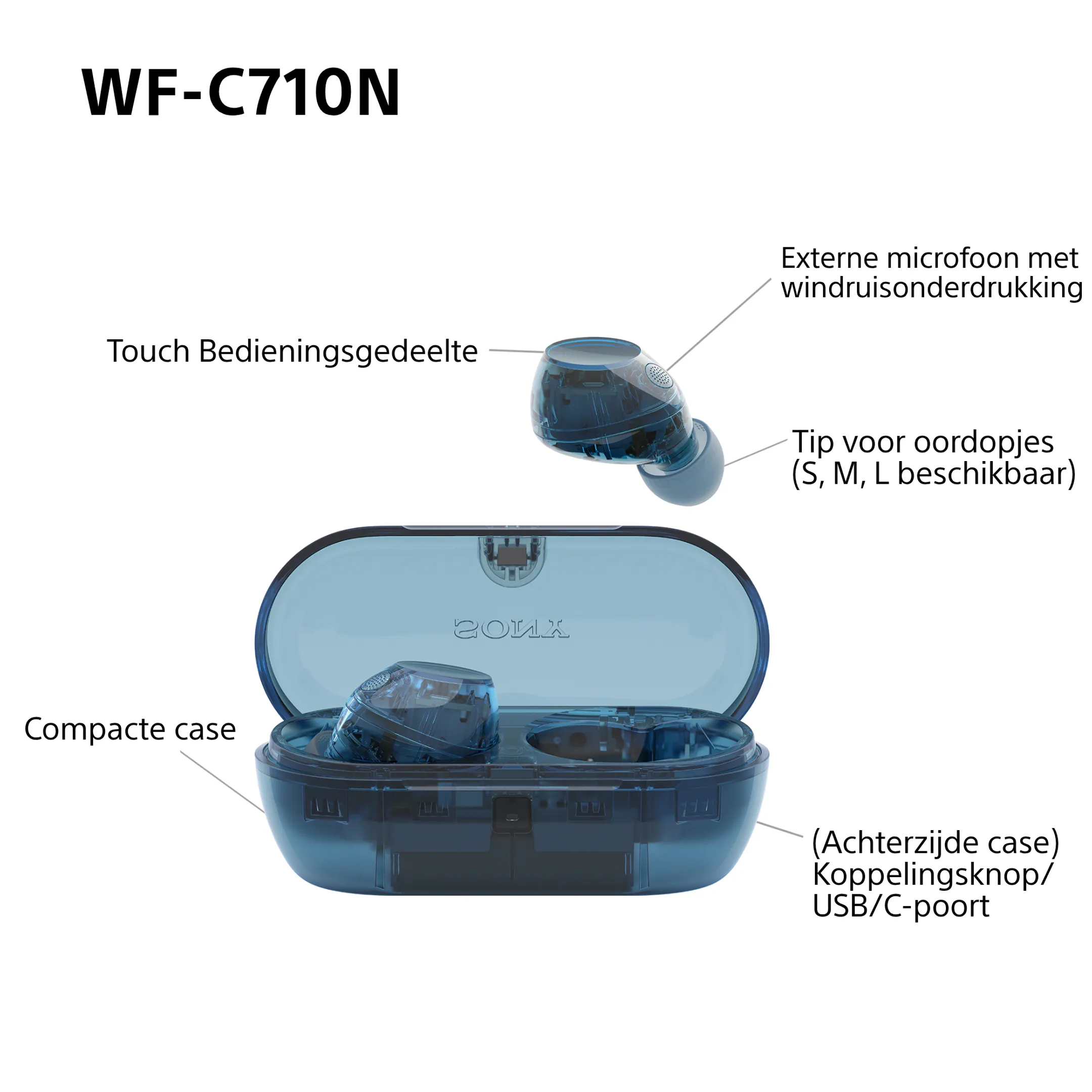 Sony WF-C710 oortjes - Blauw image