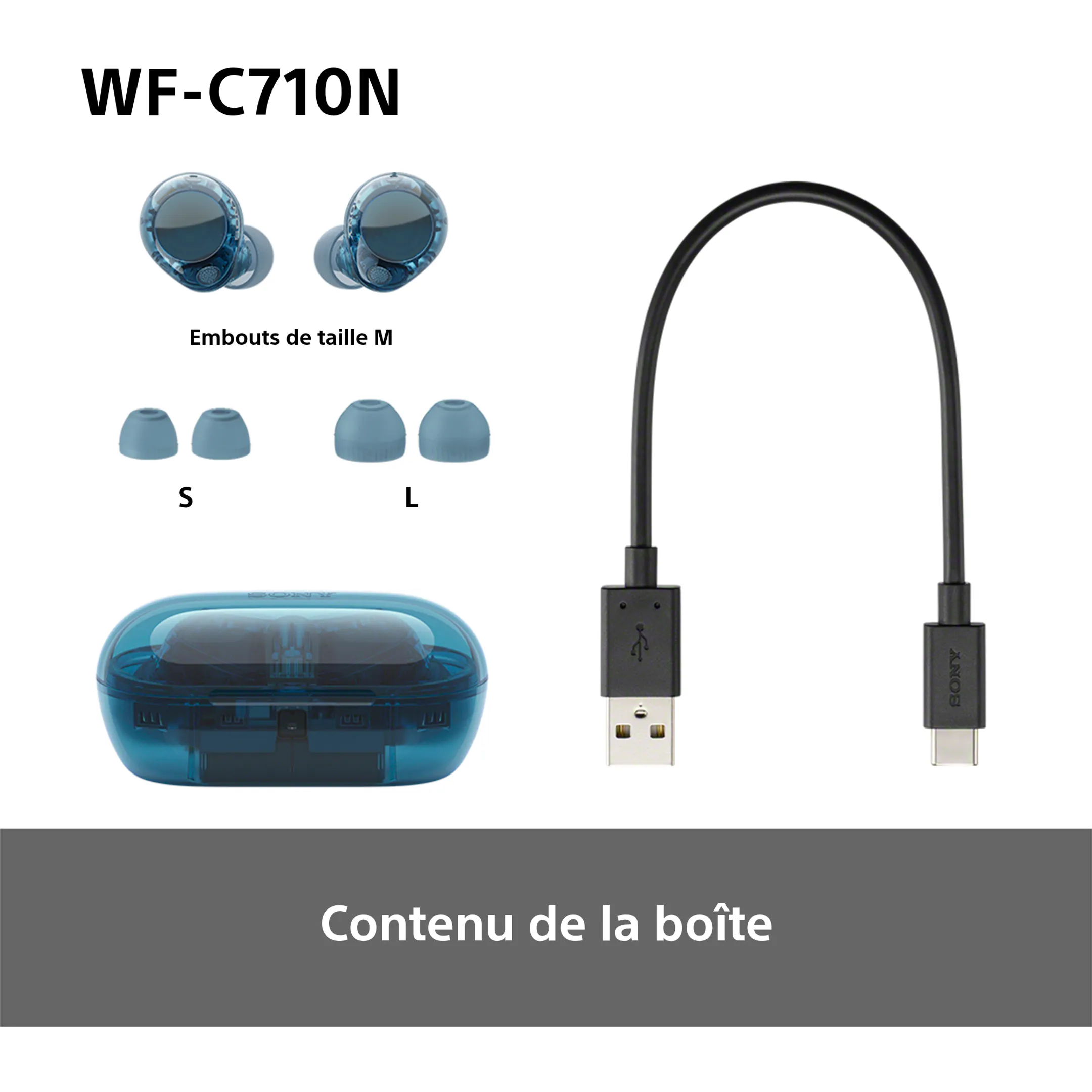 Sony Écouteurs WF-C710 - Bleu image