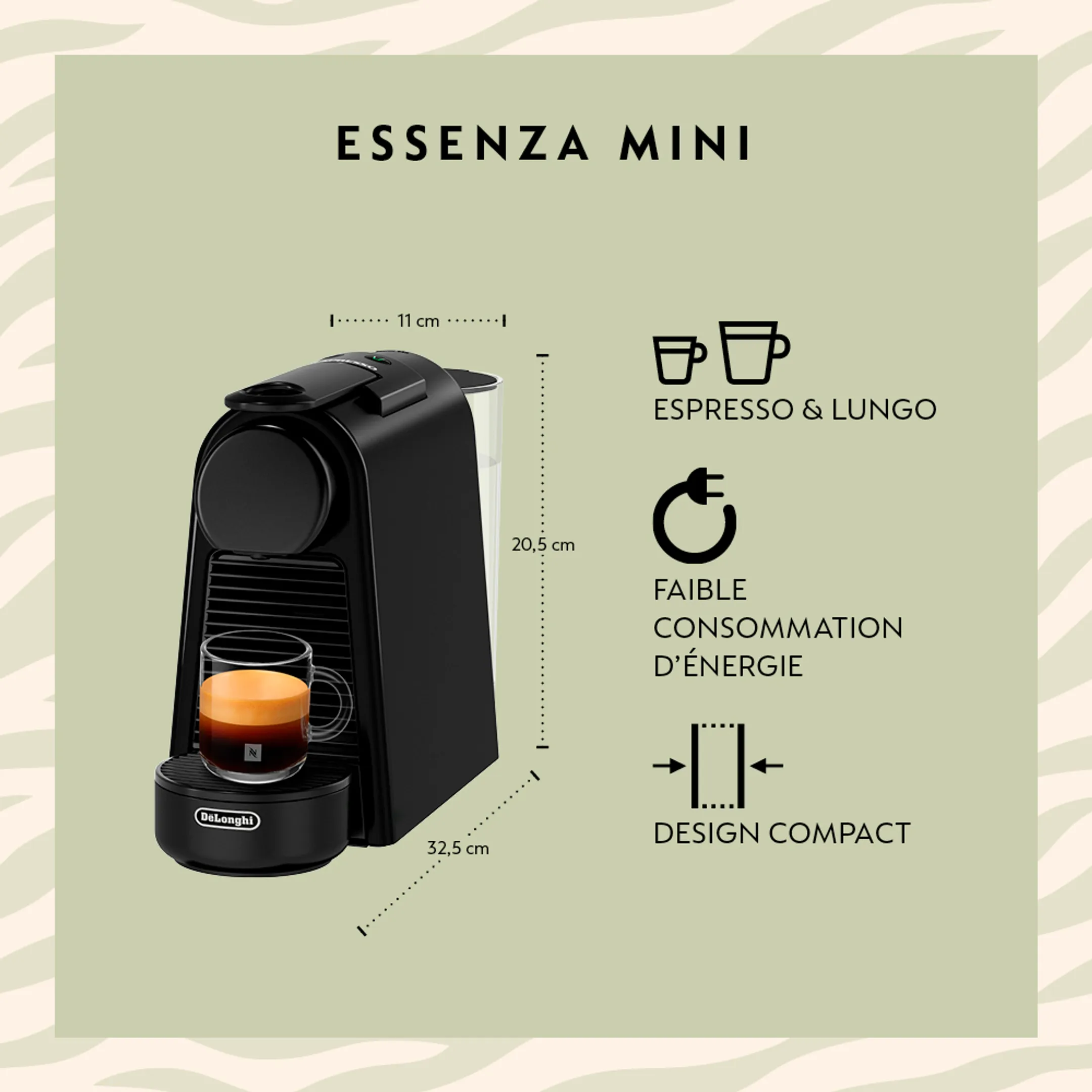 De'Longhi Machine à Café Nespresso Essenza Mini Black + 50 capsules + 30€ de réduction café image