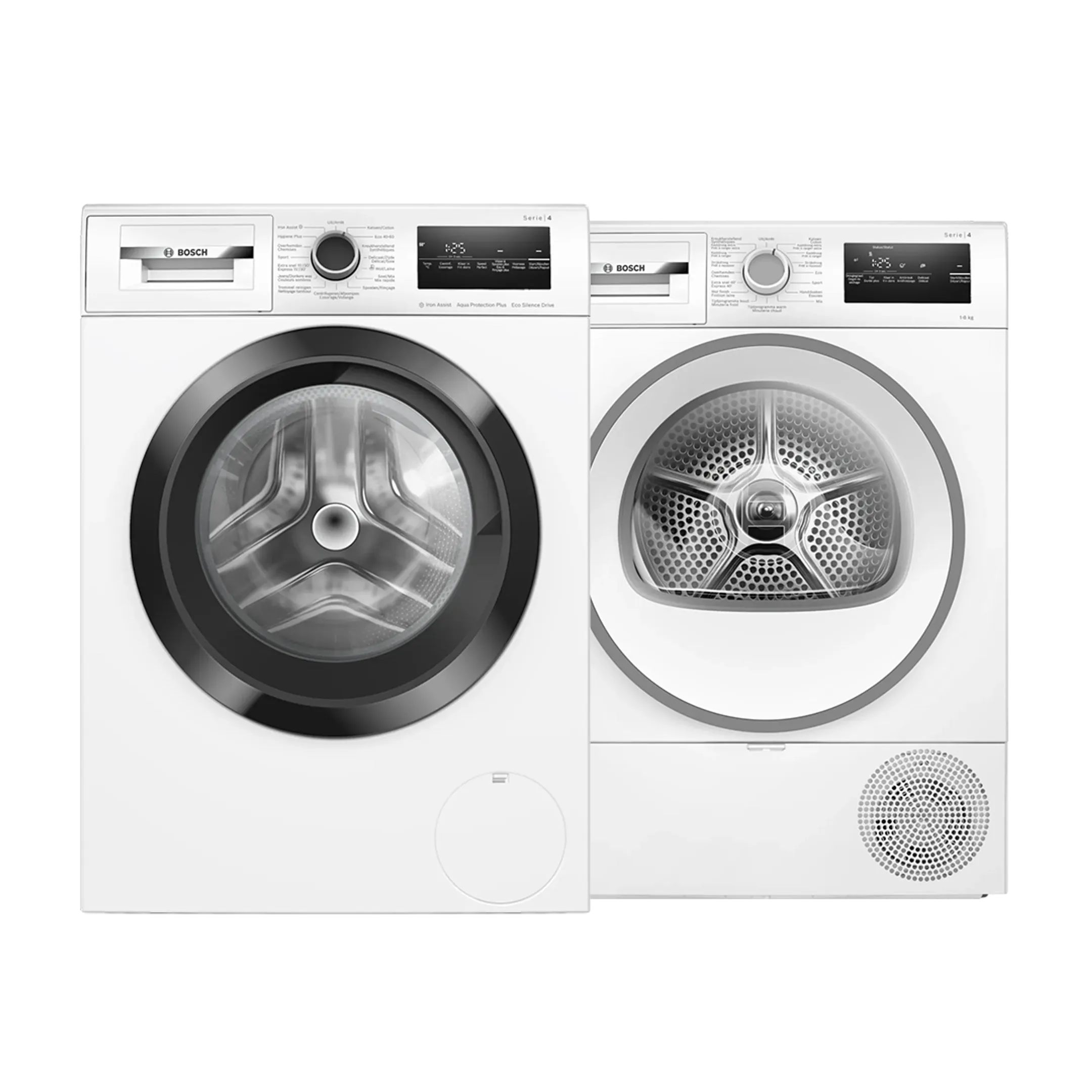Wasmachine en droogkast