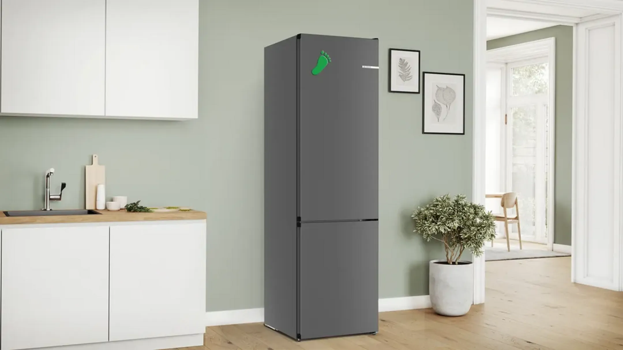 Bosch Koelkast met diepvries KGN39OCAF Serie 4 Green Collection 203 CM image