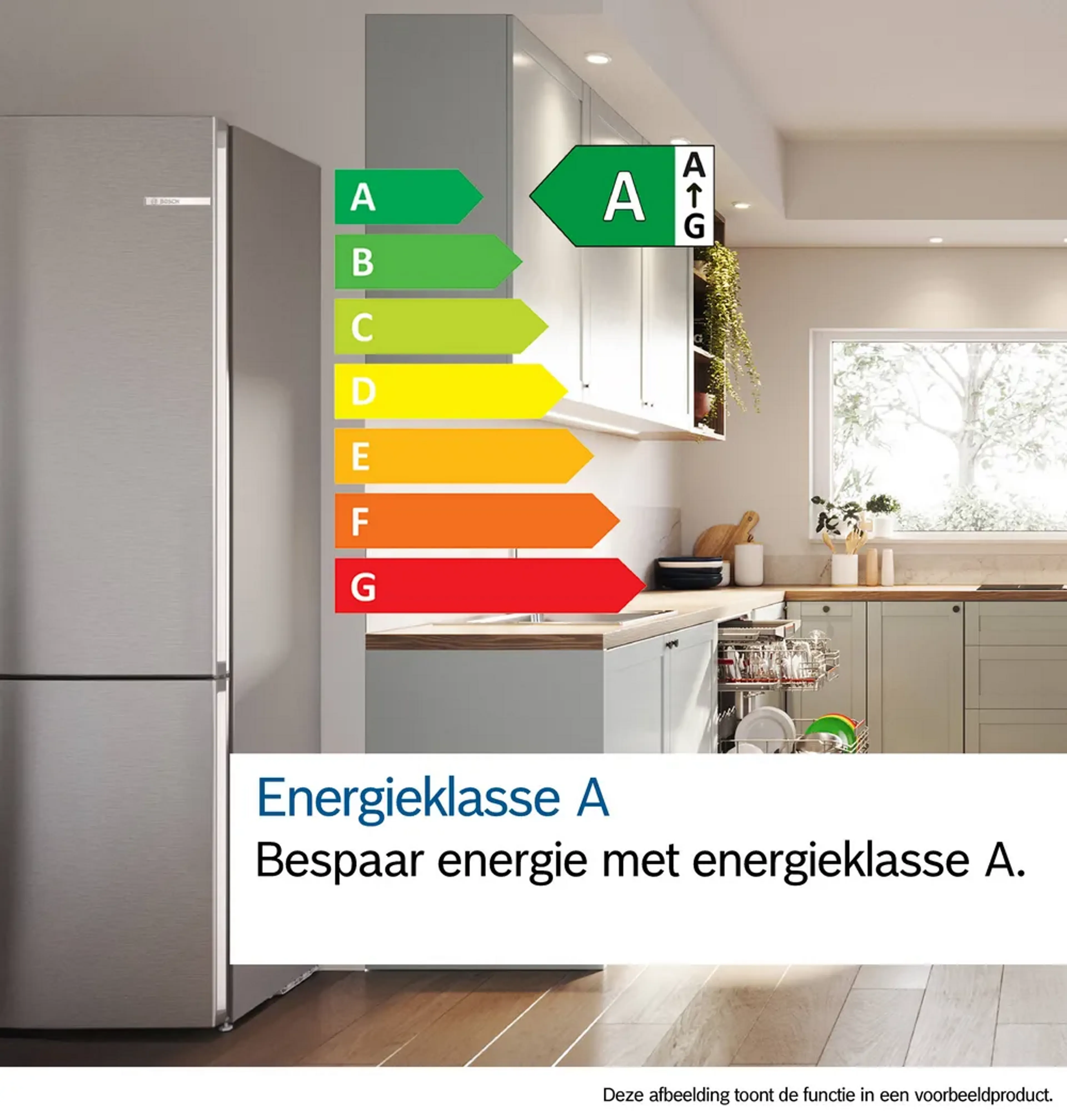 Bosch Koelkast met diepvries KGN39OCAF Serie 4 Green Collection 203 CM image