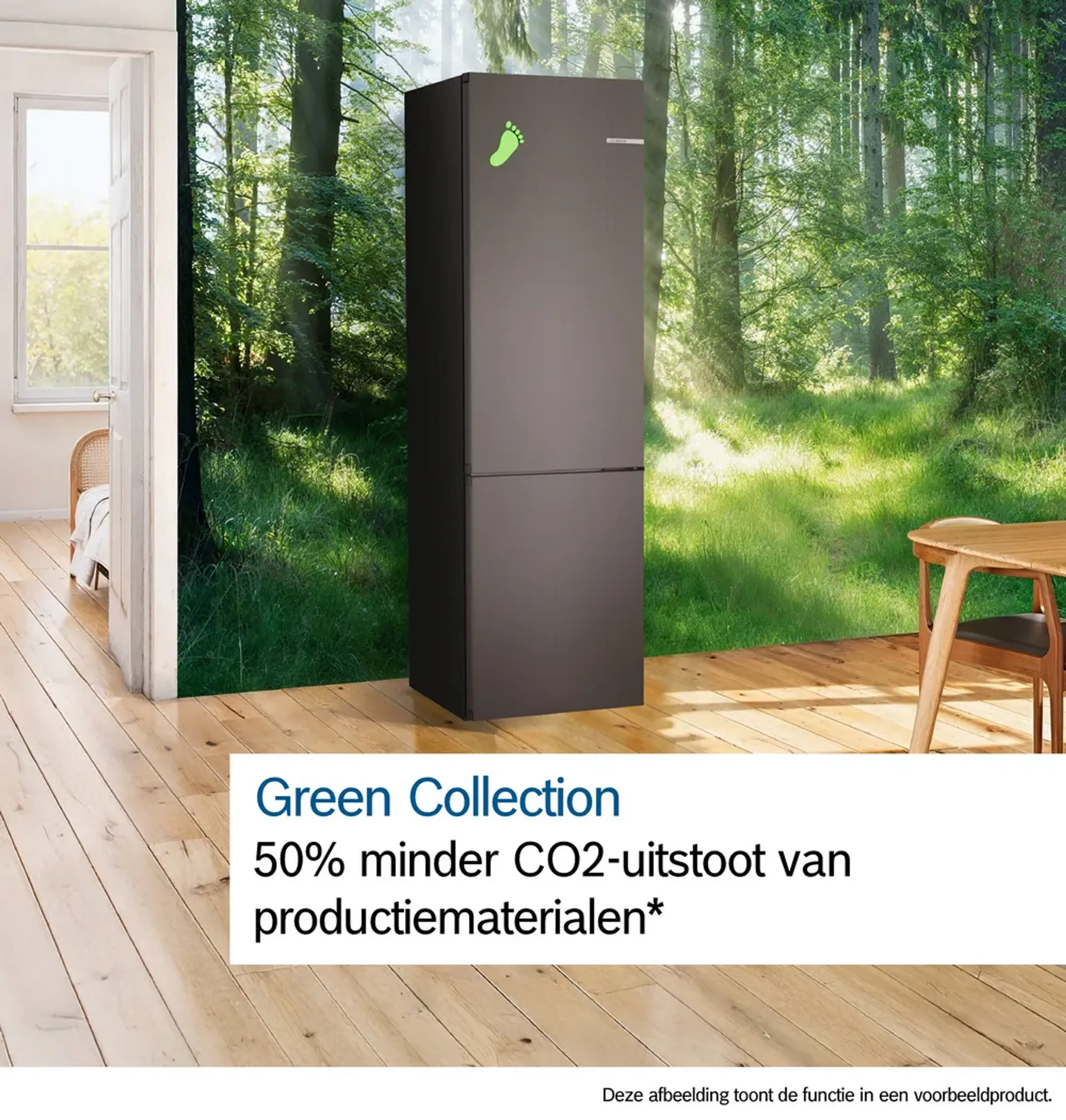 Bosch Koelkast met diepvries KGN49OCAF Serie 4 Green Collection 203 CM image