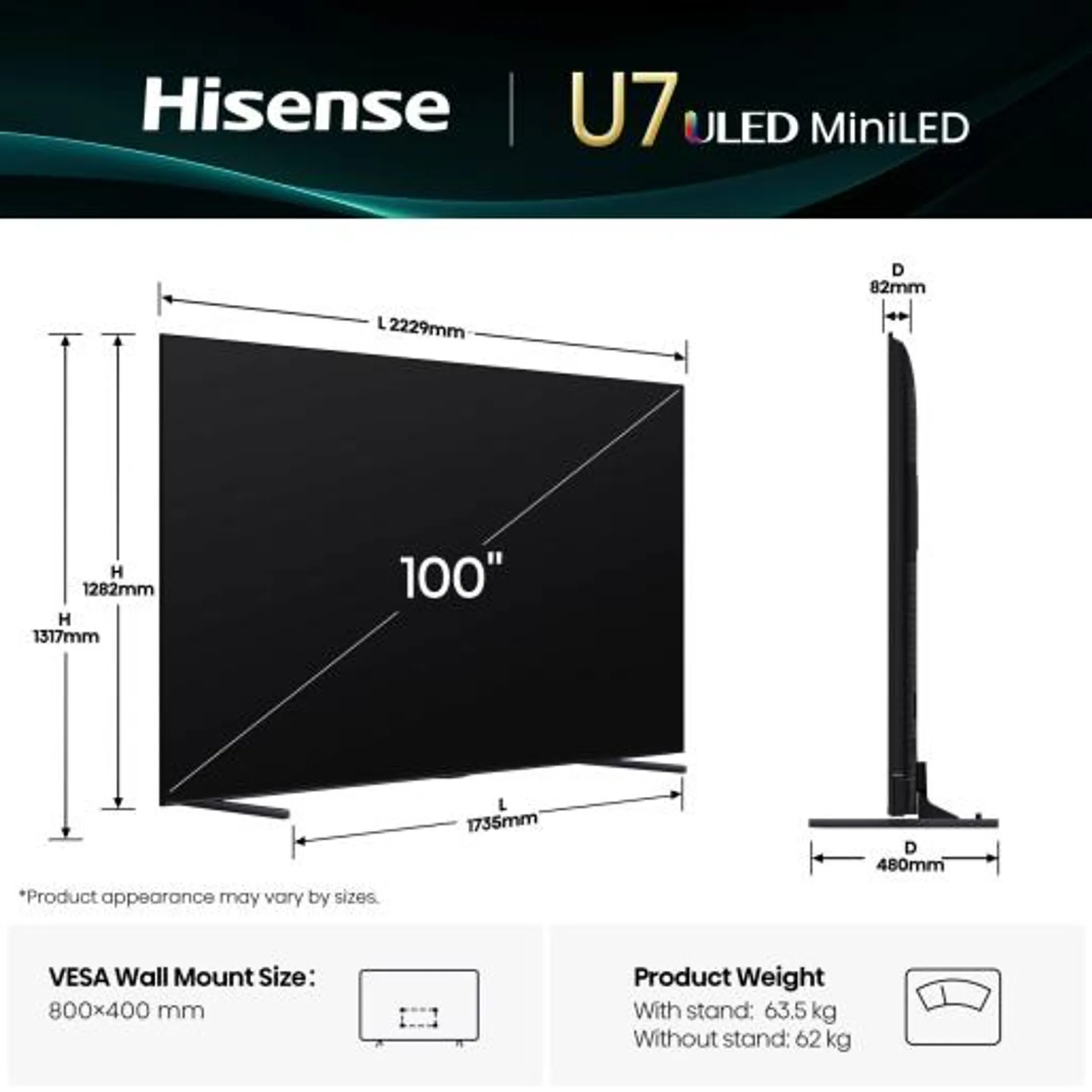 Hisense Mini-LED 4K TV 100U79Q (2025) - 100 inch image