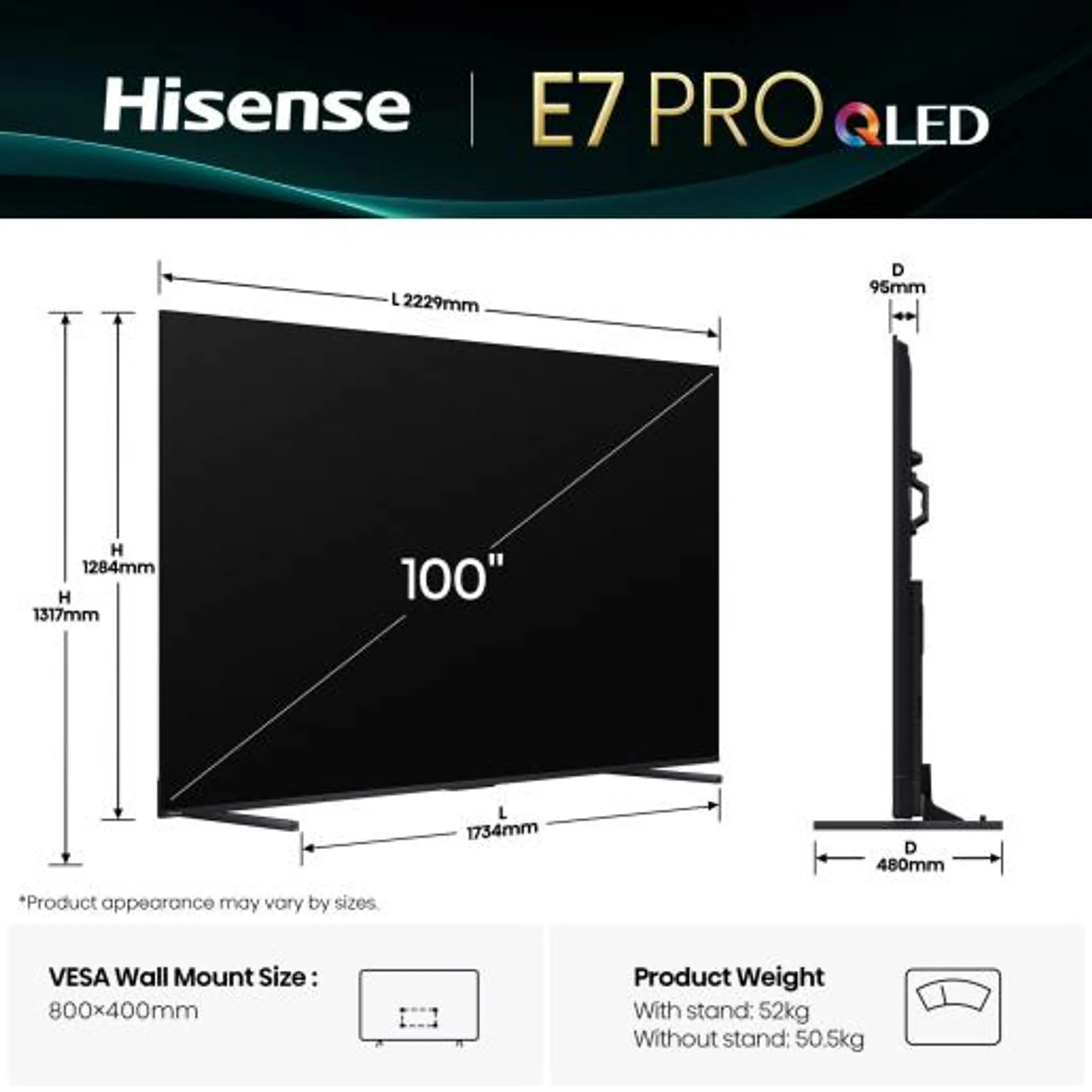 Hisense QLED TV 100E79Q PRO 4K (2025) - 100 inch image
