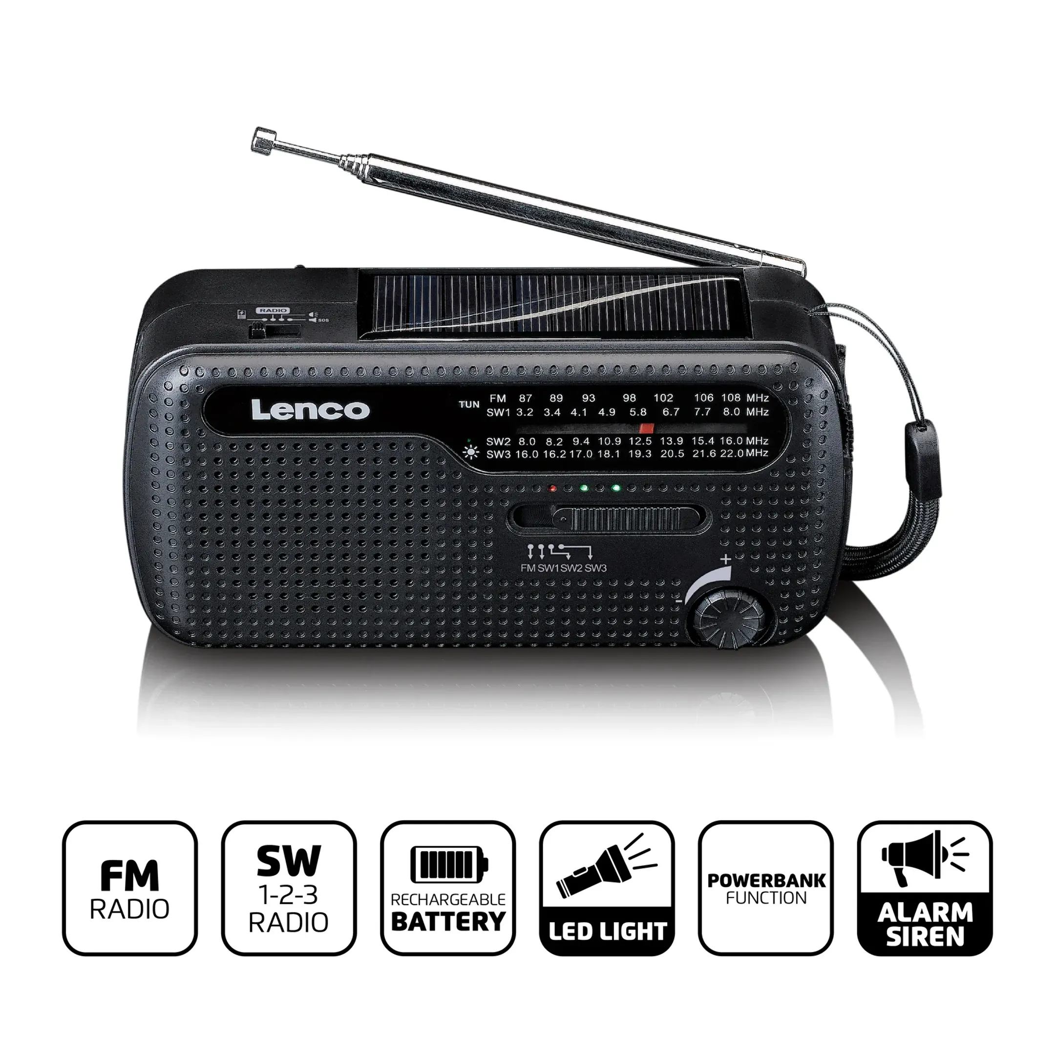 Lenco Radio portable MCR-113BK - Noir image