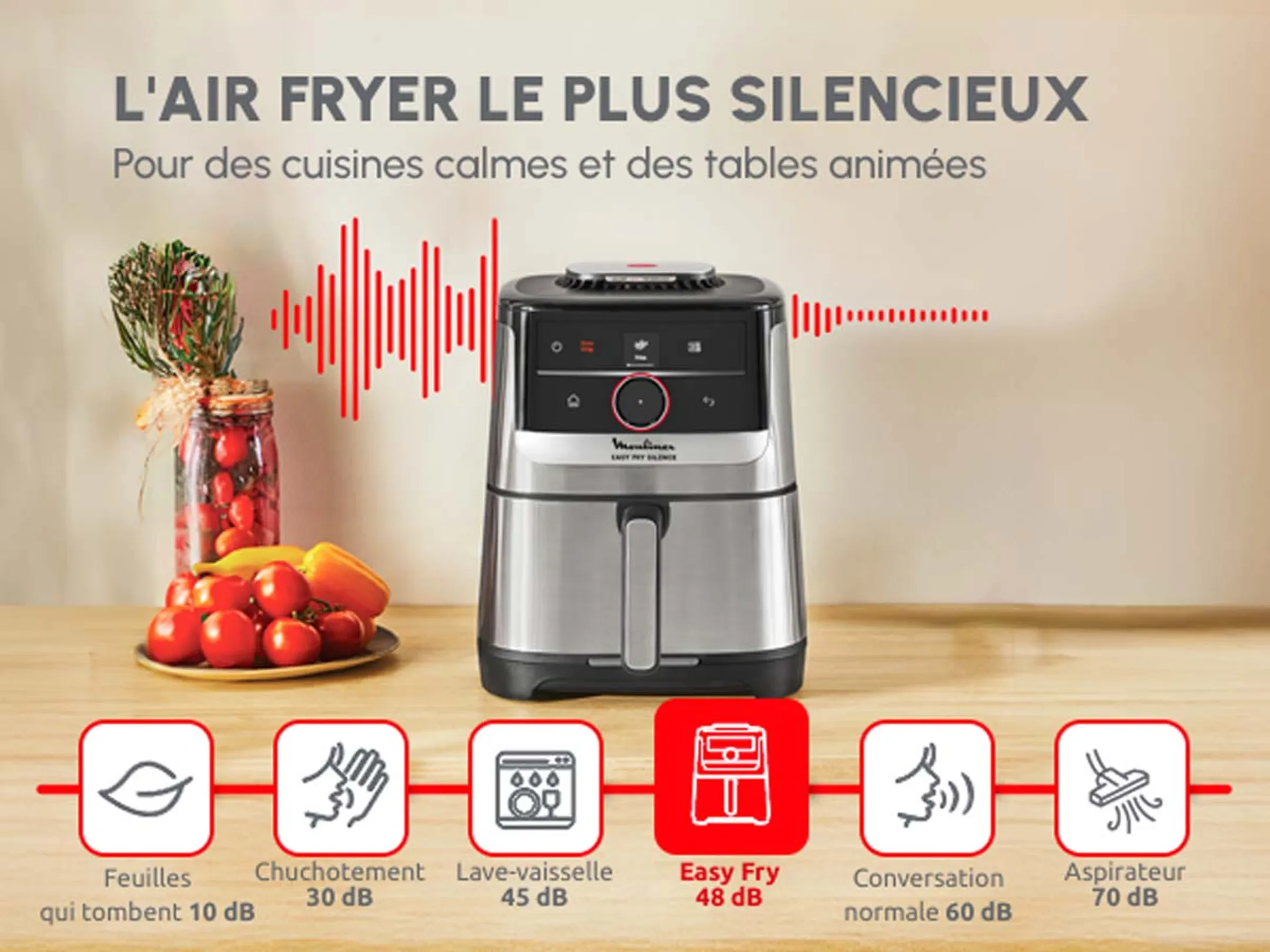 Moulinex Airfryer Easy Fry Silence EZ572DF0 image