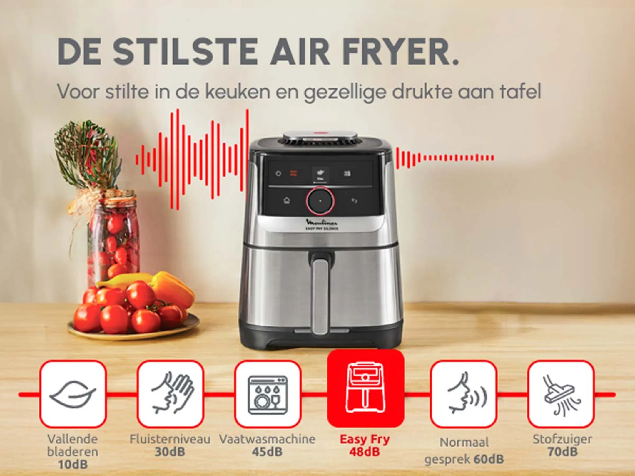 Moulinex Airfryer Easy Fry Silence EZ572DF0 image