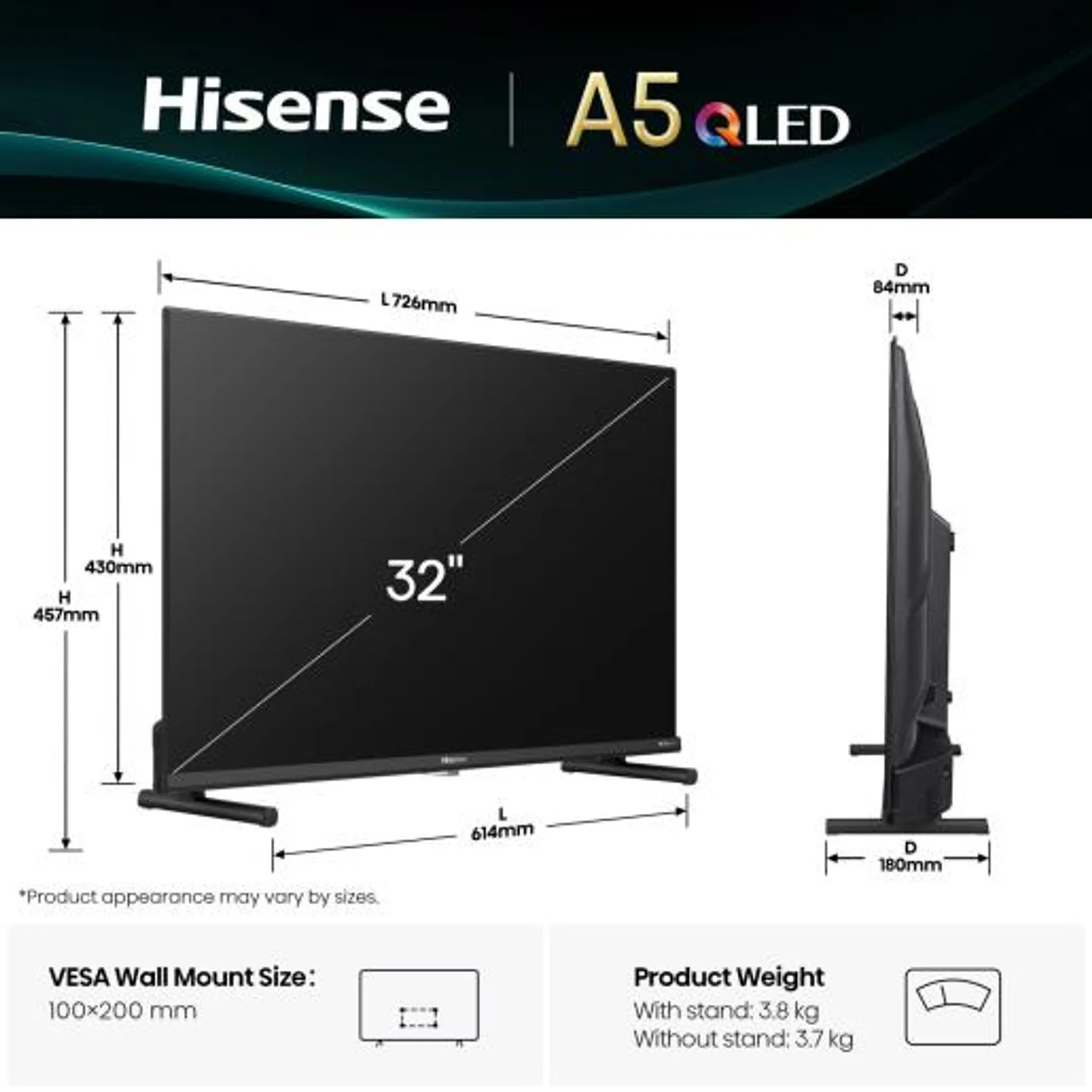 Hisense TV QLED FHD 32A5Q (2025) - 32 pouces image
