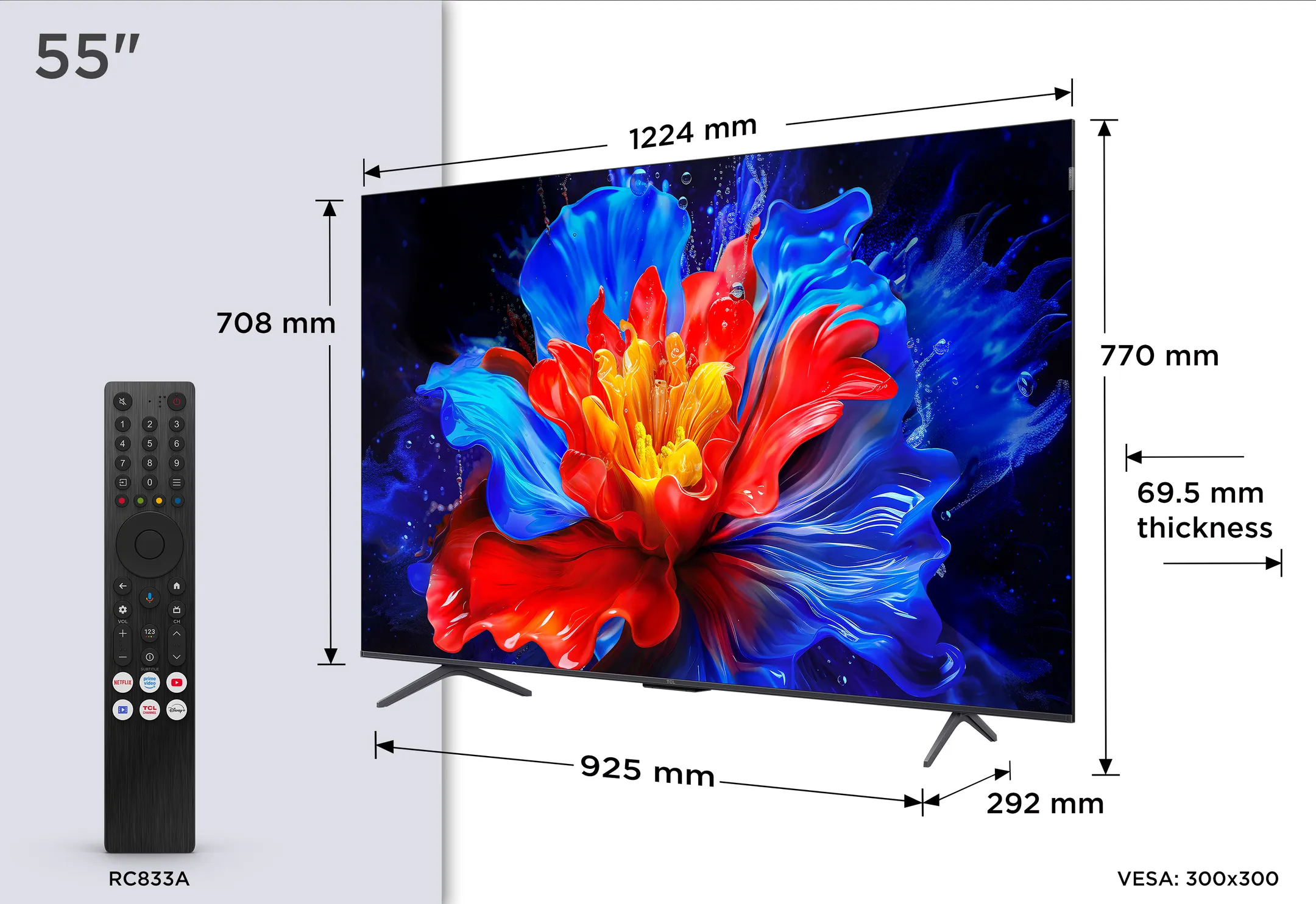 TCL QLED 4K TV 55P89K (2025) - 55 pouces image