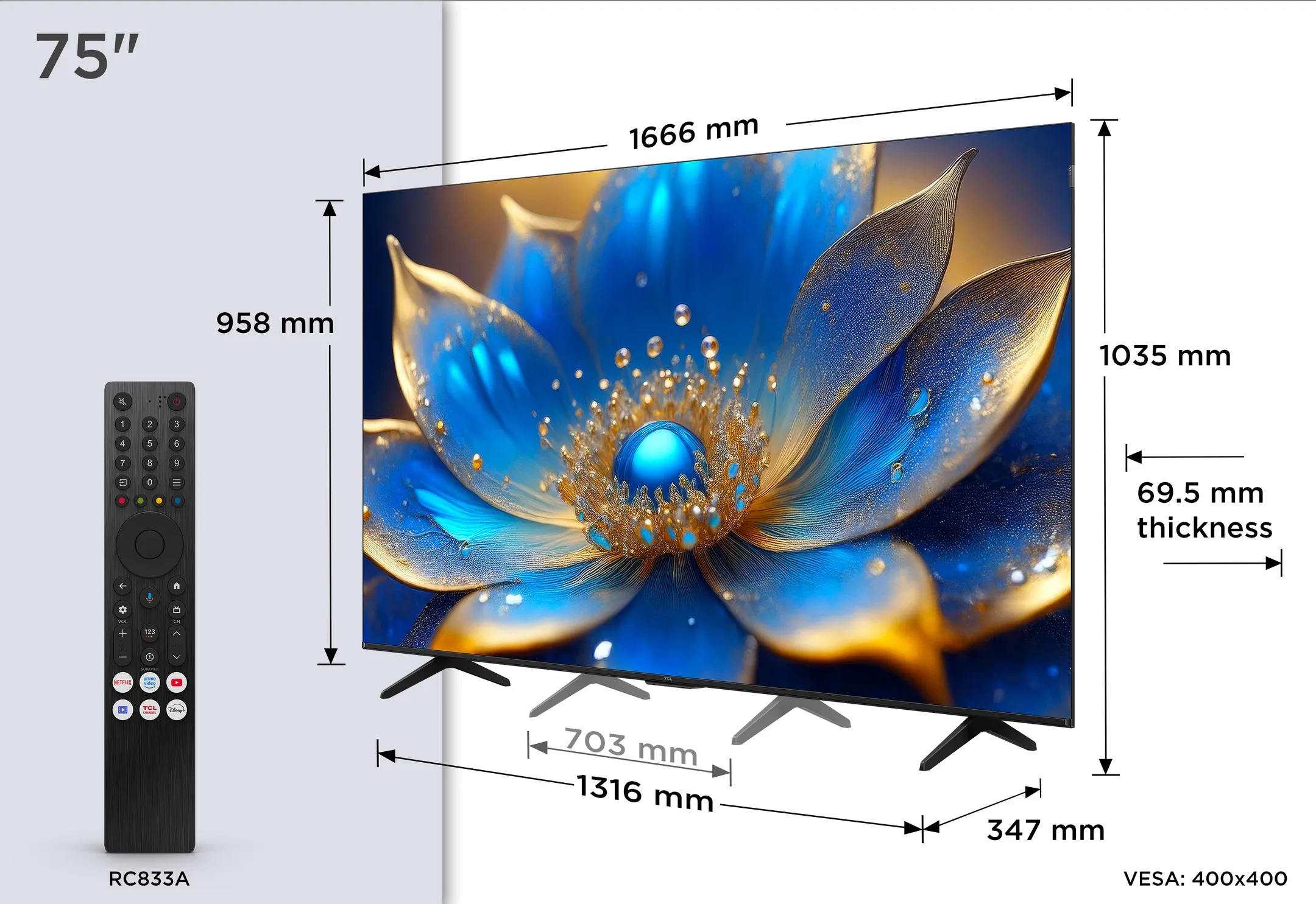 TCL QLED 4K TV 75P79K (2025) - 75 inch image