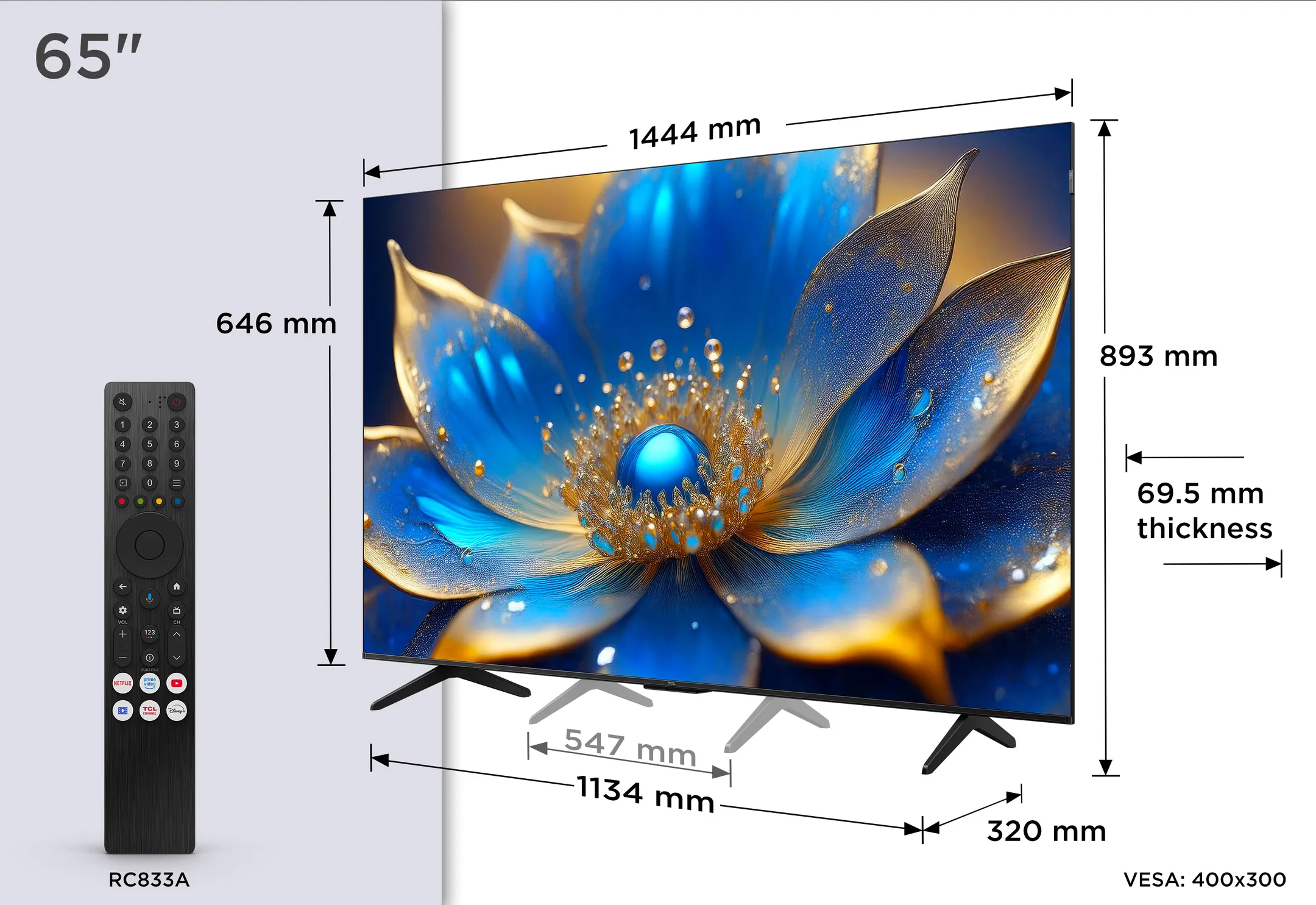 TCL QLED 4K TV 65P79K (2025) - 65 inch image