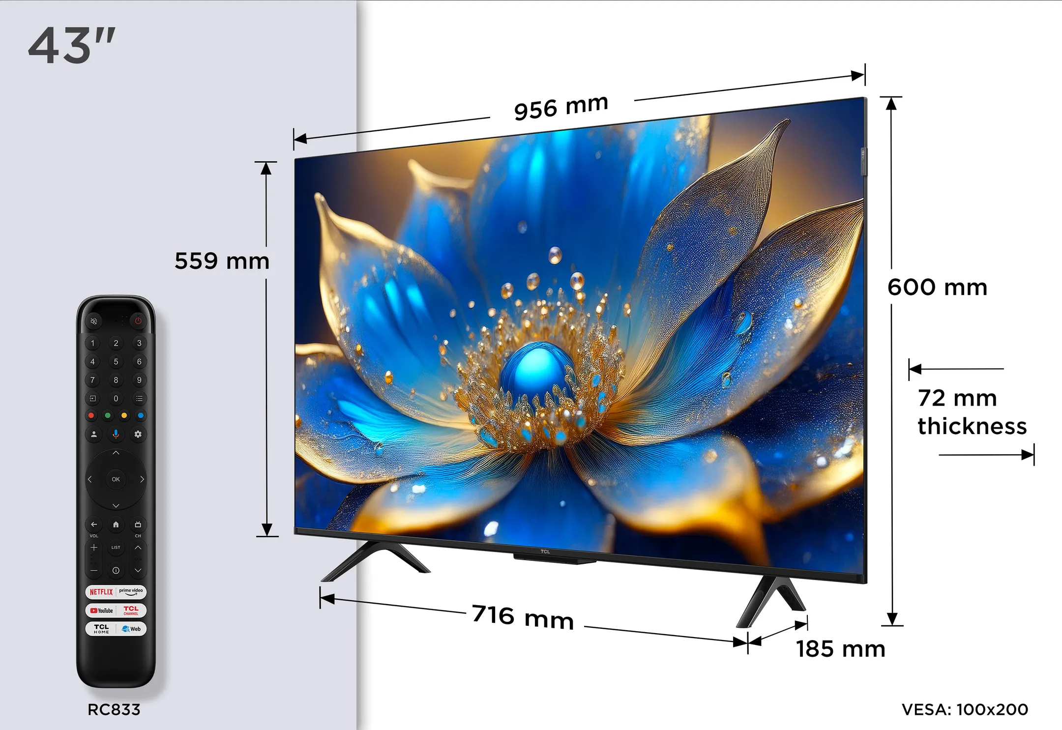 TCL QLED 4K TV 43P79K (2025) - 43 inch image