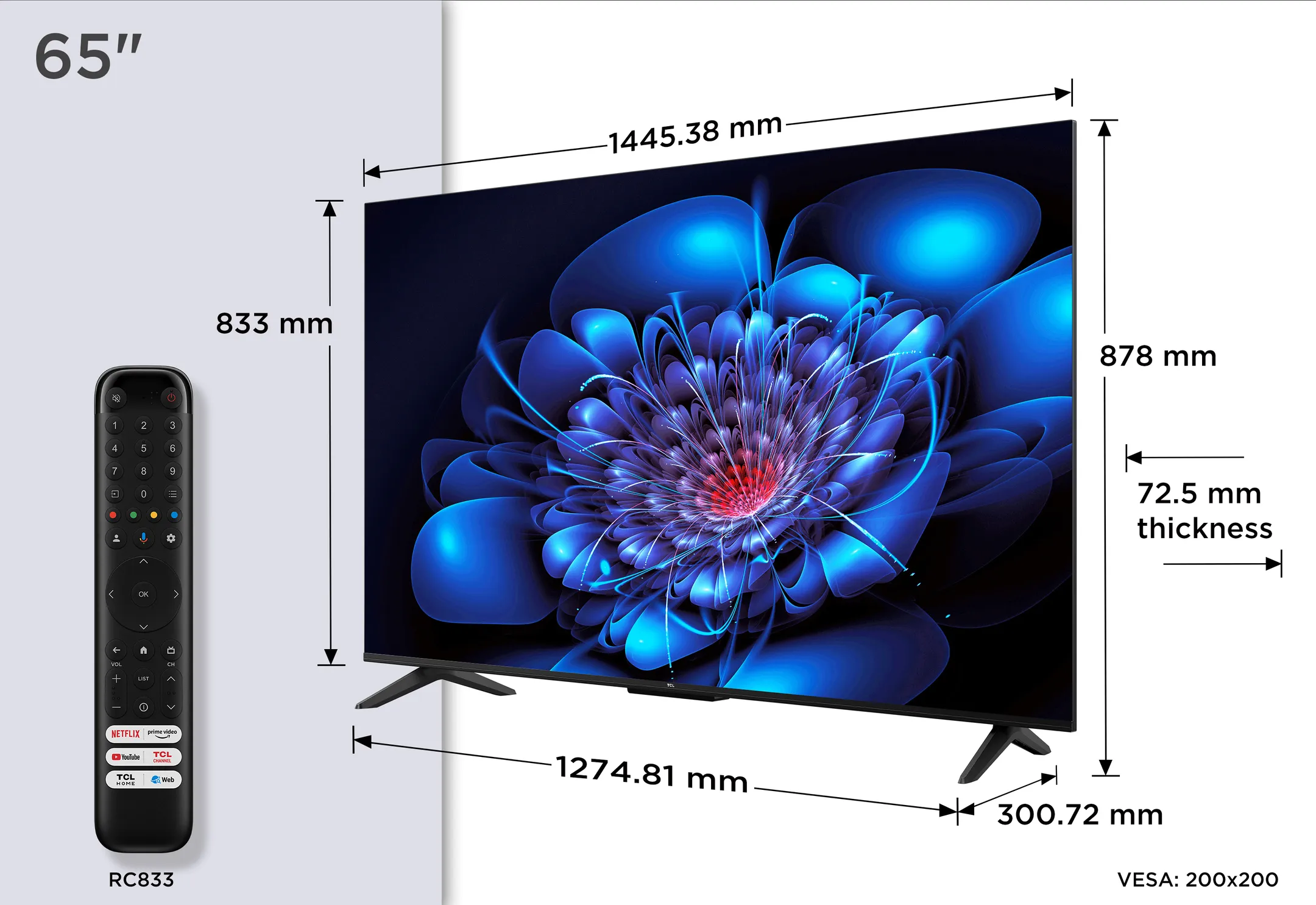 TCL 4K UHD TV LED 65P69K (2025) - 65 pouces image
