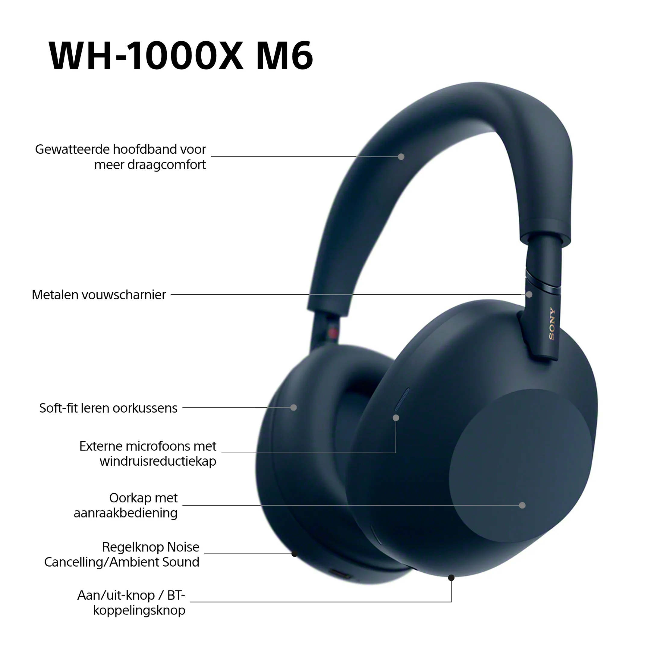 Sony WH-1000XM6 koptelefoon - Blauw image