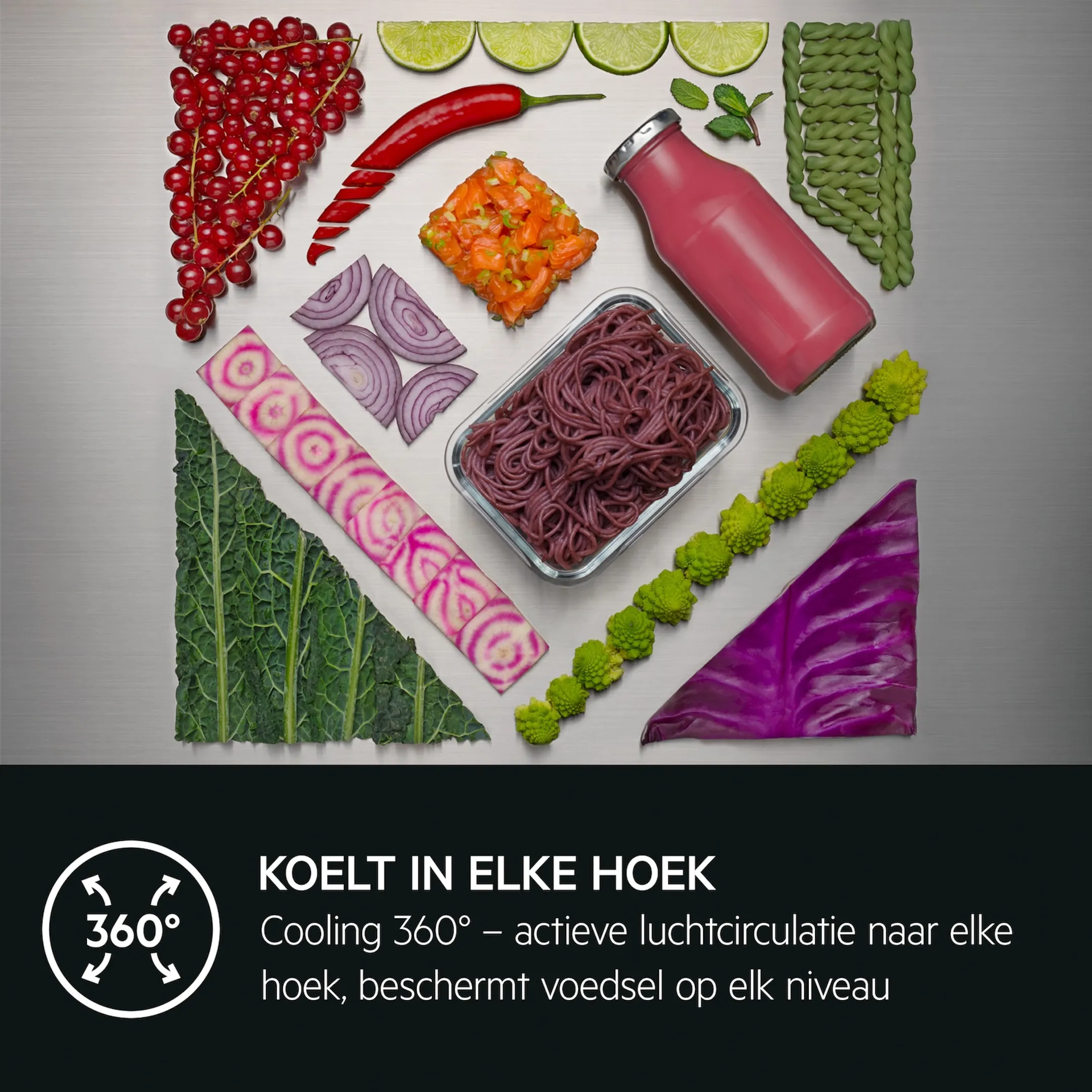 AEG Koelkast met diepvries ORC8M362BL Cooling 360°  image