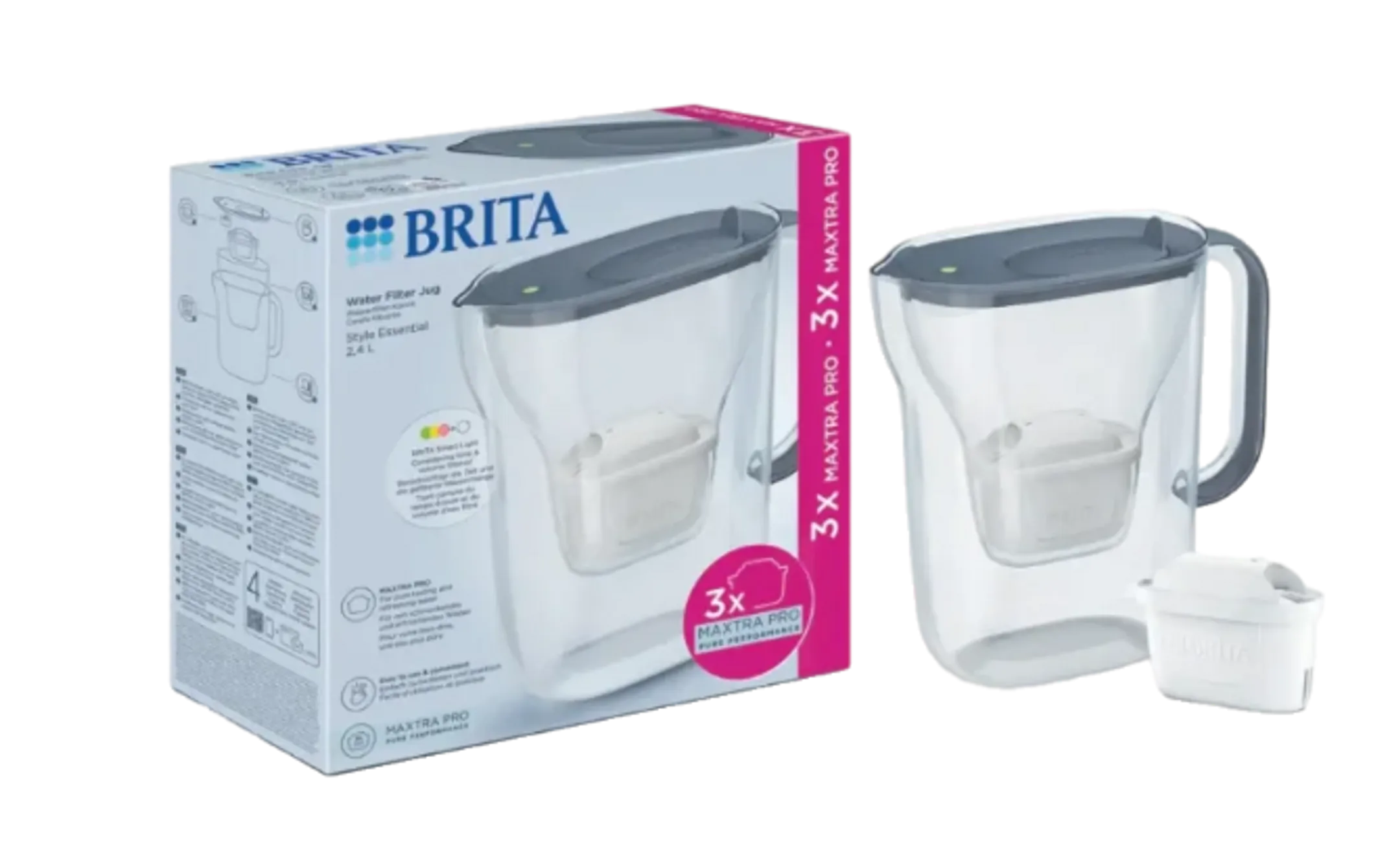 Carafe filtrante Style Essential - Bleu +3 MAXTRA PRO