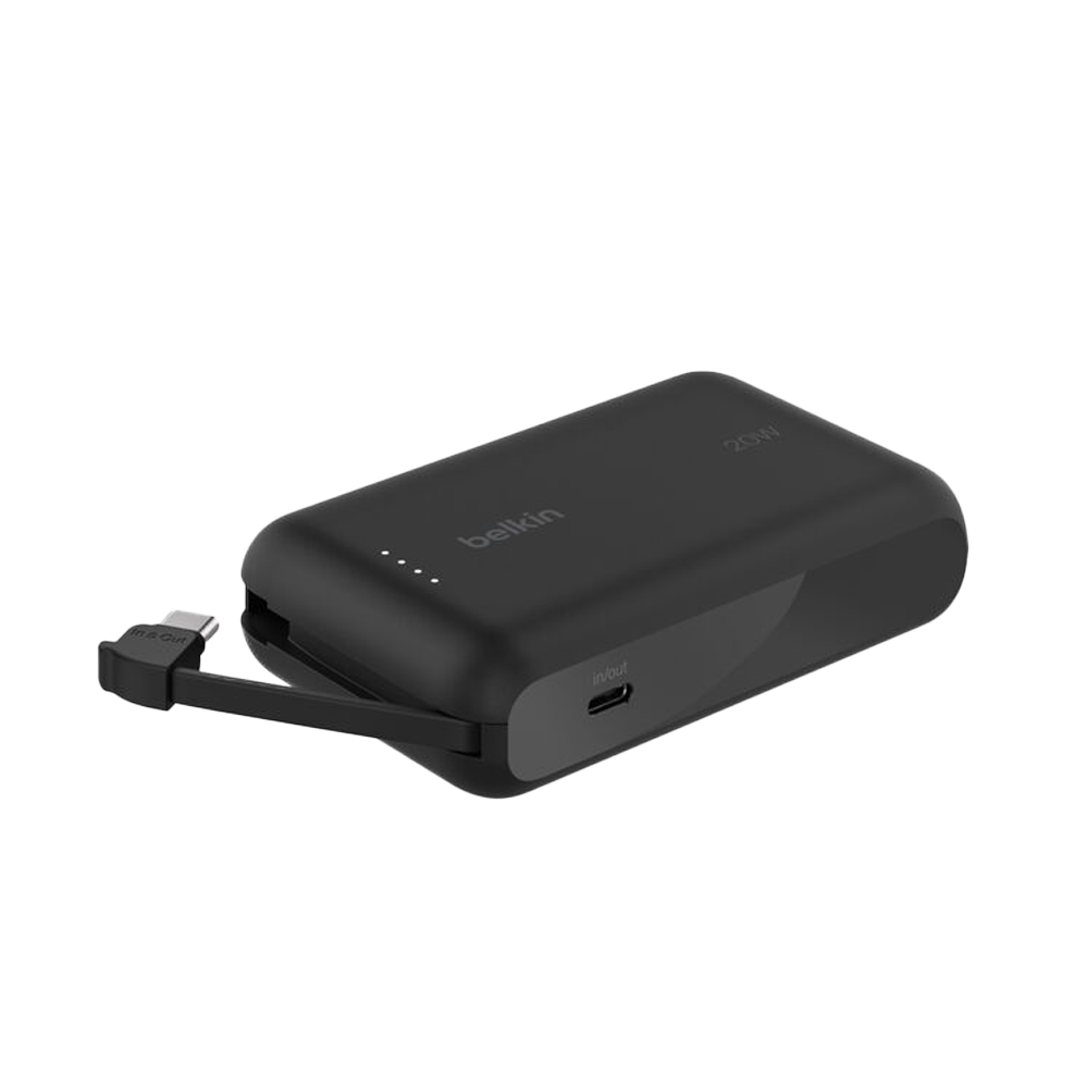 Belkin Powerbank 10.000 mAh met geïntegreerde kabel - Zwart